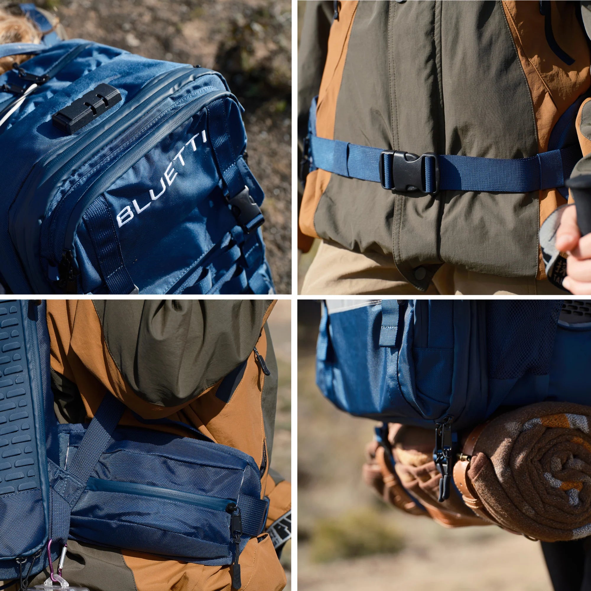 BLUETTI Handsfree 2 Portable Power Station - 300W Solar Generator for Camping, Hiking & Emergency Backup - Lightweight Backpack Design with USB-C & AC Outlets