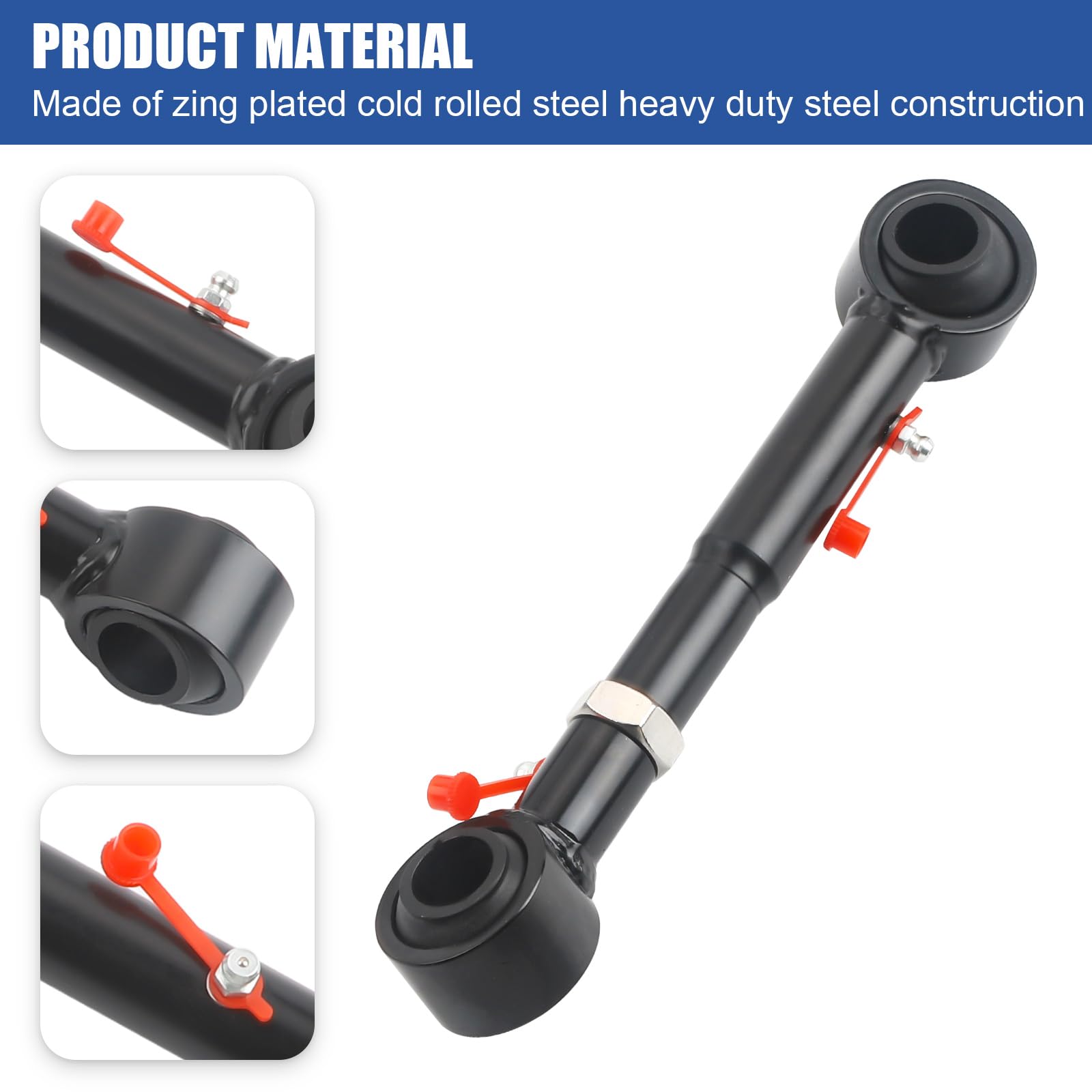 Jeep Wrangler TJ & Cherokee XJ Quick Disconnect Sway Bar Links - Compatible with 1998-2006 Jeep Wrangler TJ & 1984-2001 Cherokee XJ - Adjustable 2.5