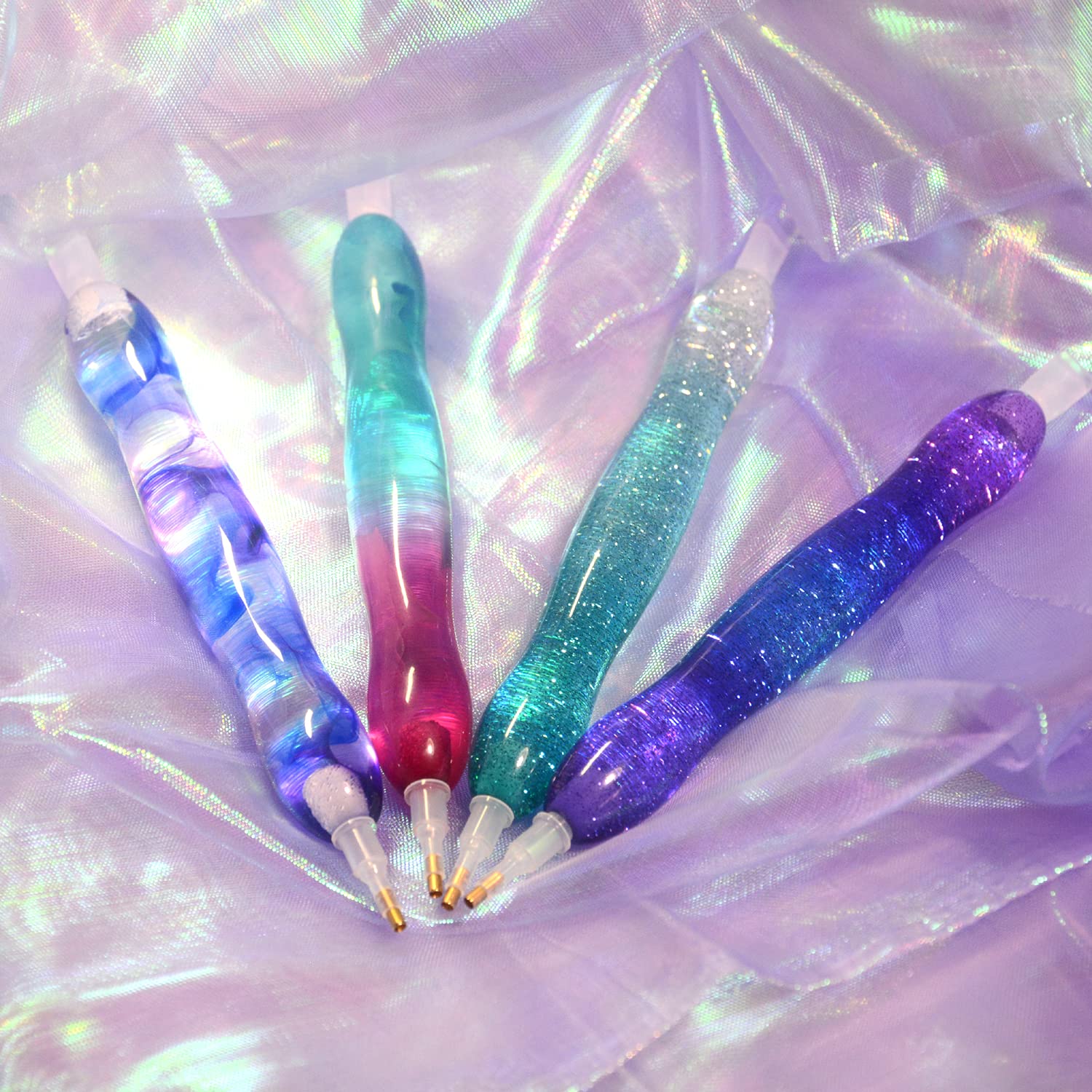 5D Diamond Painting Kit with Drill Pen, Stylus Tips, Glue & Accessories - Shine Purple - Perfect for DIY Art, Home Decor & Craft Projects