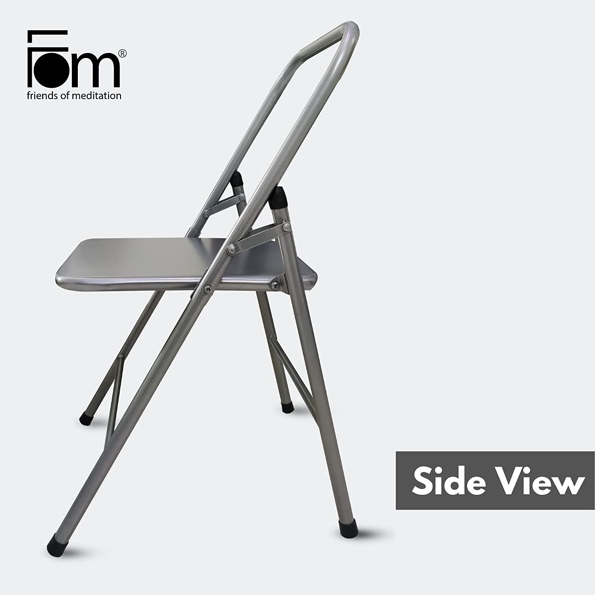 Premium California Wellness Backless Yoga Chair with Yoga Book - Portable Folding Iyengar Yoga Chair for Adults - Strength Training & Flexibility Tool for Balance & Handstand Practice - Perfect for Home, Studio & Outdoor Yoga Sessions