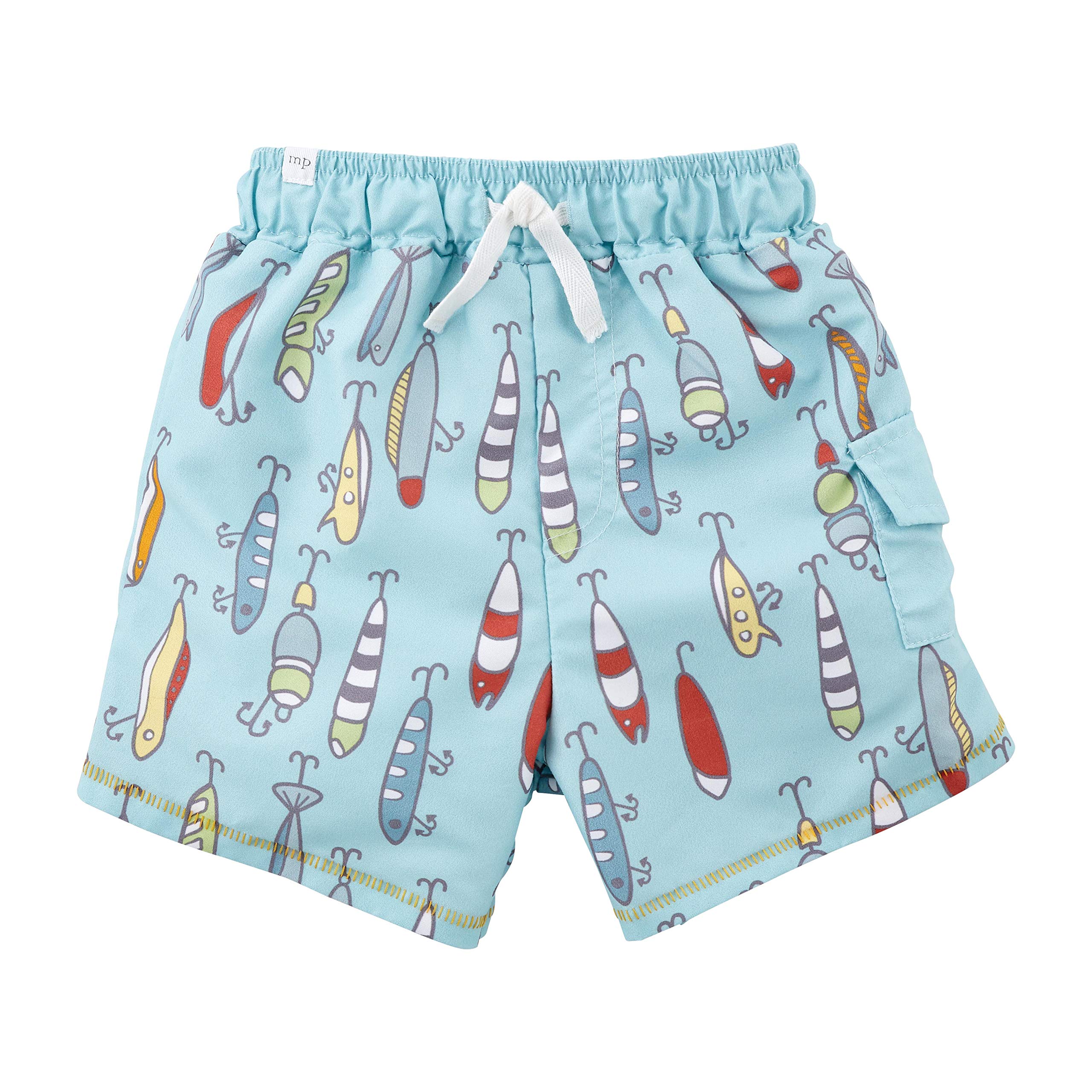 Boys' Fishing Lure Swim Trunks - Quick Dry Swim Shorts with Fun Fish Prints - Perfect for Beach, Pool & Summer Water Activities