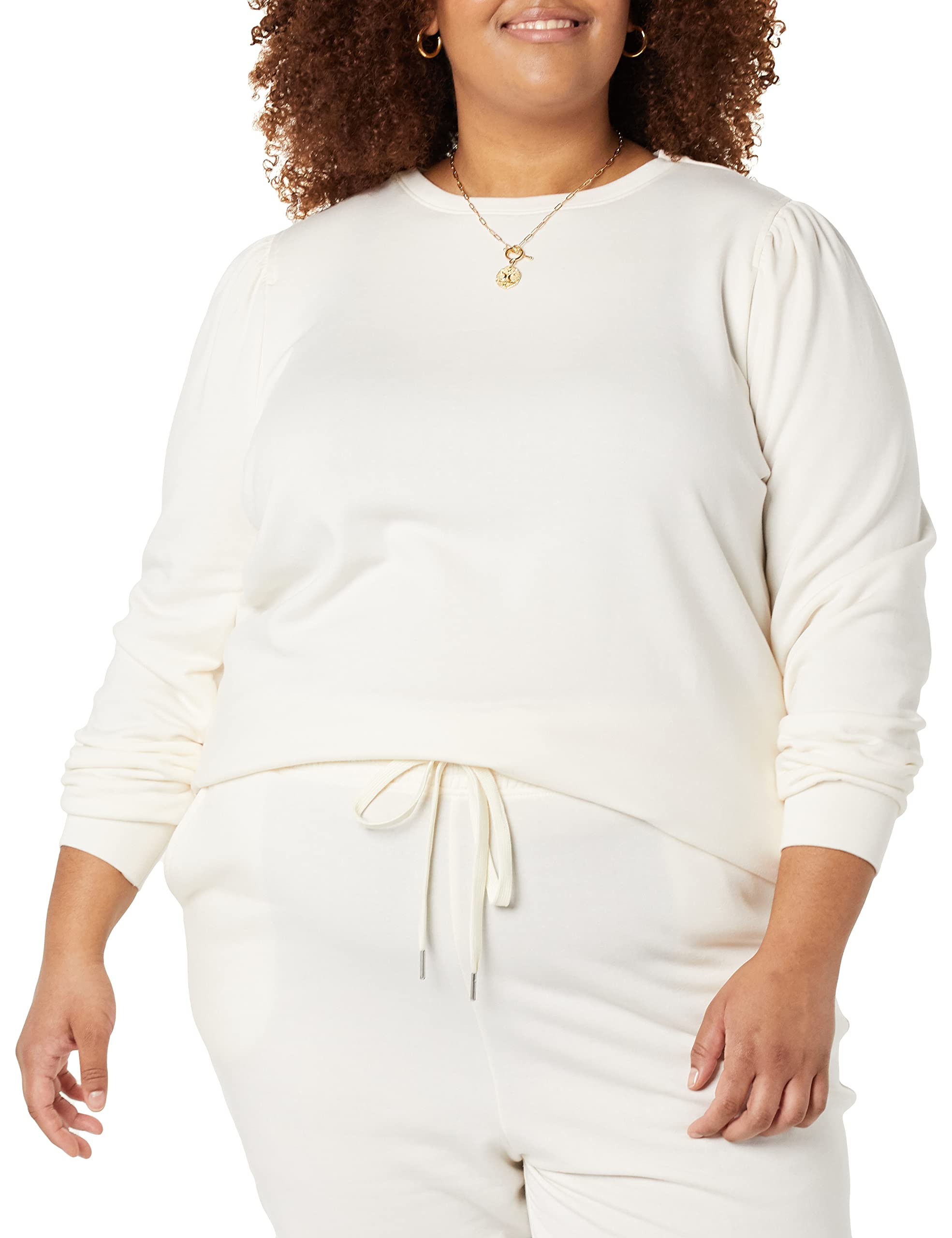 Amazon Aware Women's Puff Sleeve Sweatshirt - Cozy Oversized Pullover for Casual Wear, Lounge & Fall Outfits | Eco-Friendly Fleece Top for Everyday Comfort