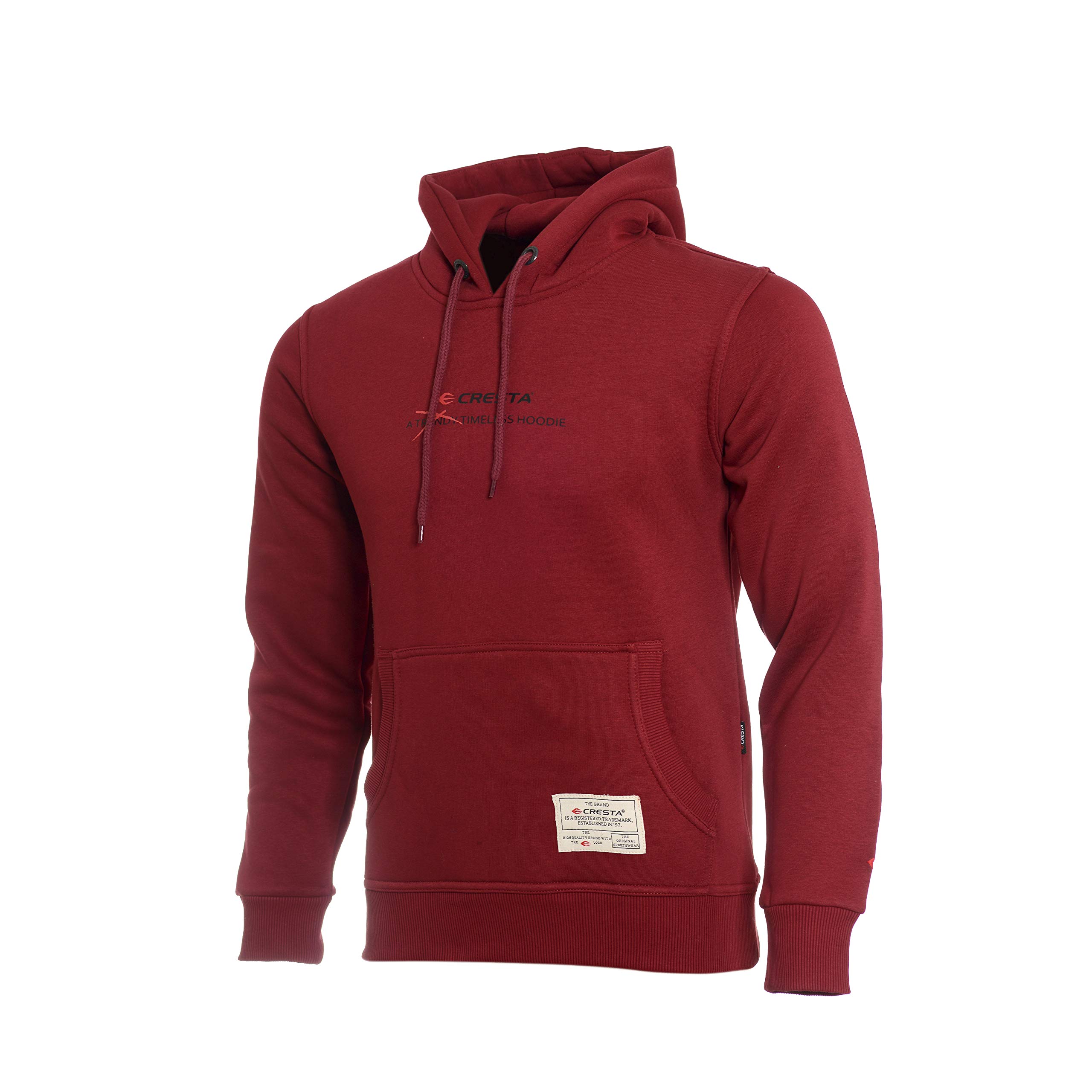 Cresta Outdoor Men's Timeless Hooded Sweatshirt | Warm Fleece-Lined Hoodie for Hiking & Camping | Casual Winter Pullover for Outdoor Adventures