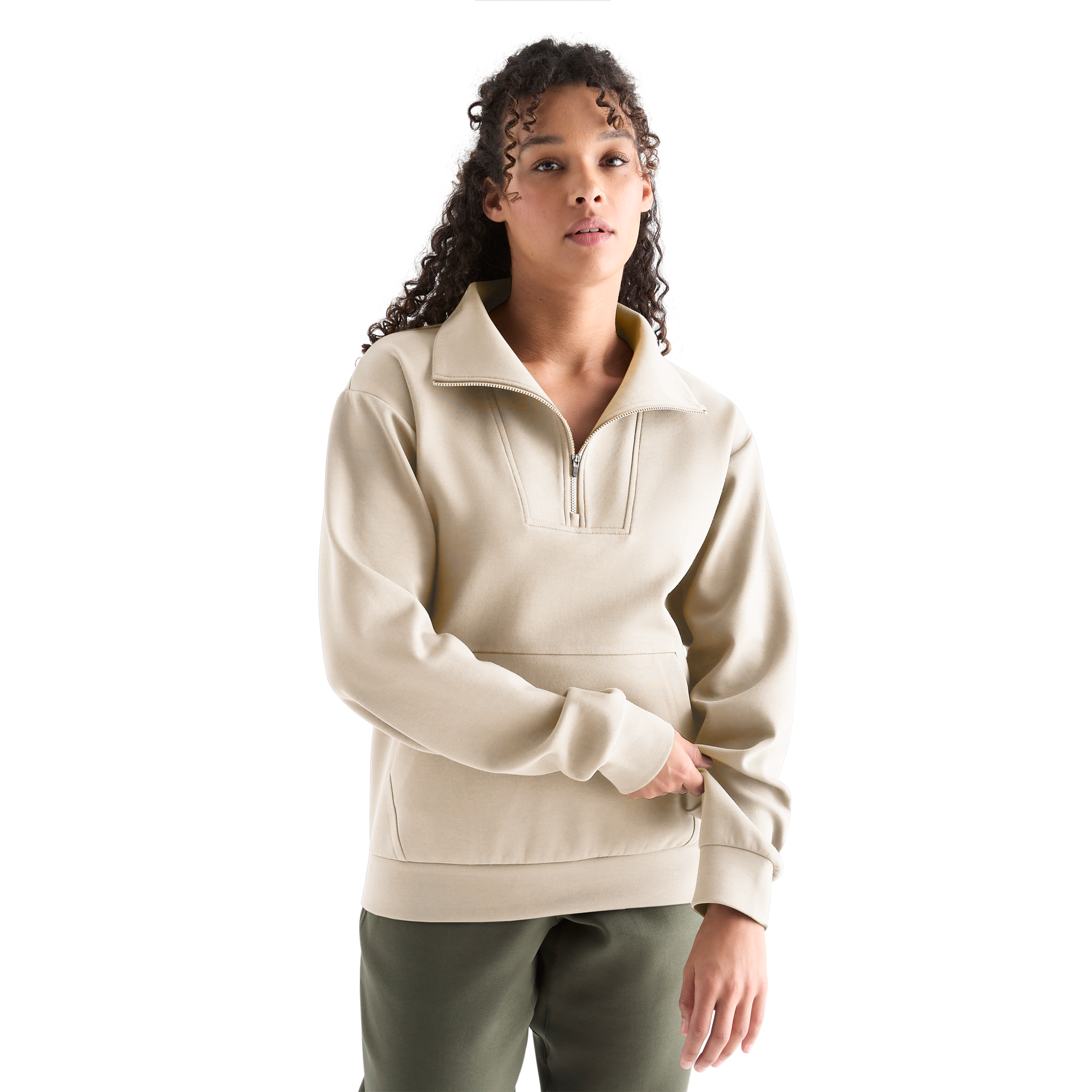 Women's All-Day Comfort 1/4 Zip Fleece Pullover - Lightweight Warm Layering for Outdoor Hiking, Running & Casual Wear