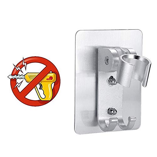 Strong Adhesive Shower Head Holder - Wall Mounted Gel Shower Shelf & Bracket Stand for Handheld Shower Heads | Bathroom Organizer & Bathing Accessories | Perfect for Small Spaces, Apartments & RV Showers