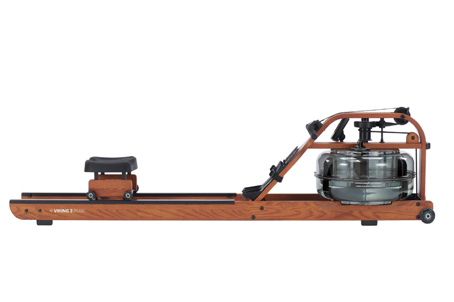 FluidRower Viking 3 Plus Rowing Machine - Premium Brown Home Fitness Equipment for Full Body Workout | Perfect for Home Gym, Cardio Training & Weight Loss
