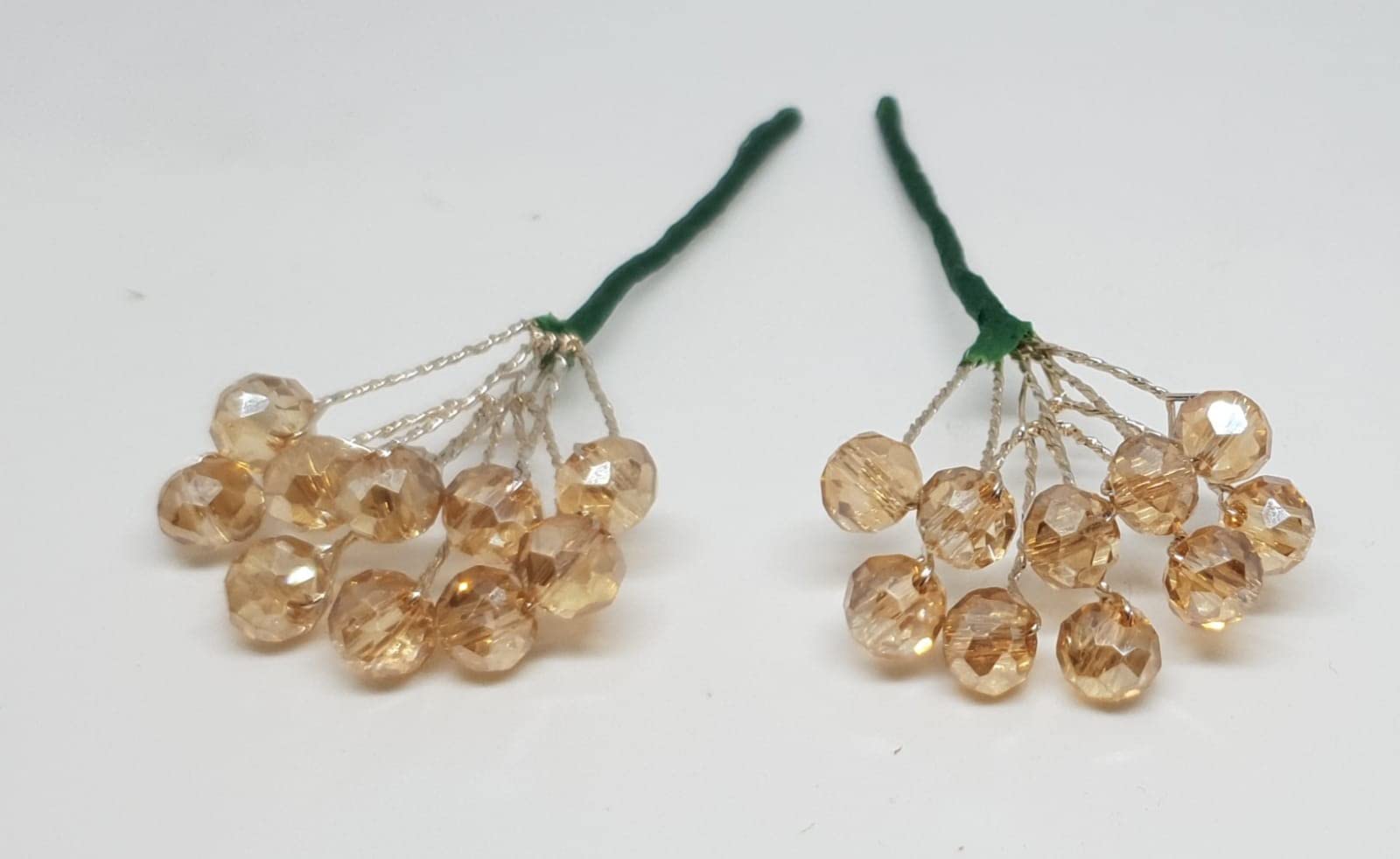 ANVIK Handmade Crystal Hair Clips for Women & Girls - Gold Hairpins, Bun Pins, Juda Pins - Perfect for Weddings, Parties & Everyday Elegance