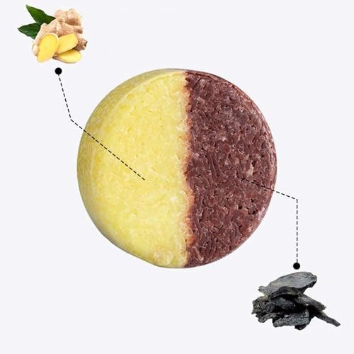 RATA Organic Shampoo Bar for Thick & Strong Hair - Ayurvedic Ginger Soap with Plant Essence for Scalp Care | Darkening & Repairing Hair Conditioner | Natural Hair Growth Solution for Women & Men | Perfect for Daily Use & Travel