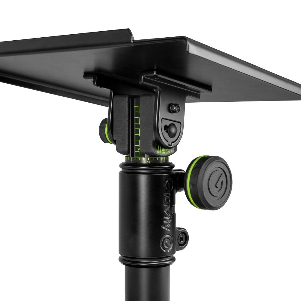 STANDS SP 3102 Studio Monitor Speaker Stands - Heavy Duty Adjustable Speaker Stand for Studio Monitors, PA Speakers & DJ Equipment (Pair, Black) - Perfect for Home Studios, Recording Studios & Live Performances