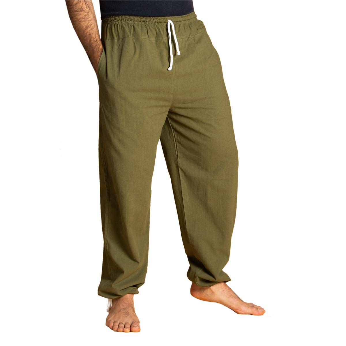 PANASIAM E-Pants - 100% Natural Cotton Soft Opaque Fabric Pants for Men & Women | Comfortable Lounge Wear for Home, Office & Travel