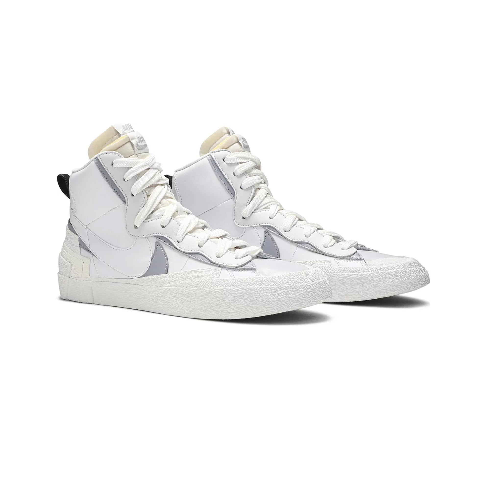 Blazer Mid x Sacai 'White Grey' Sneakers - New Nike Collab Shoes for Men & Women | Streetwear Fashion & Casual Wear