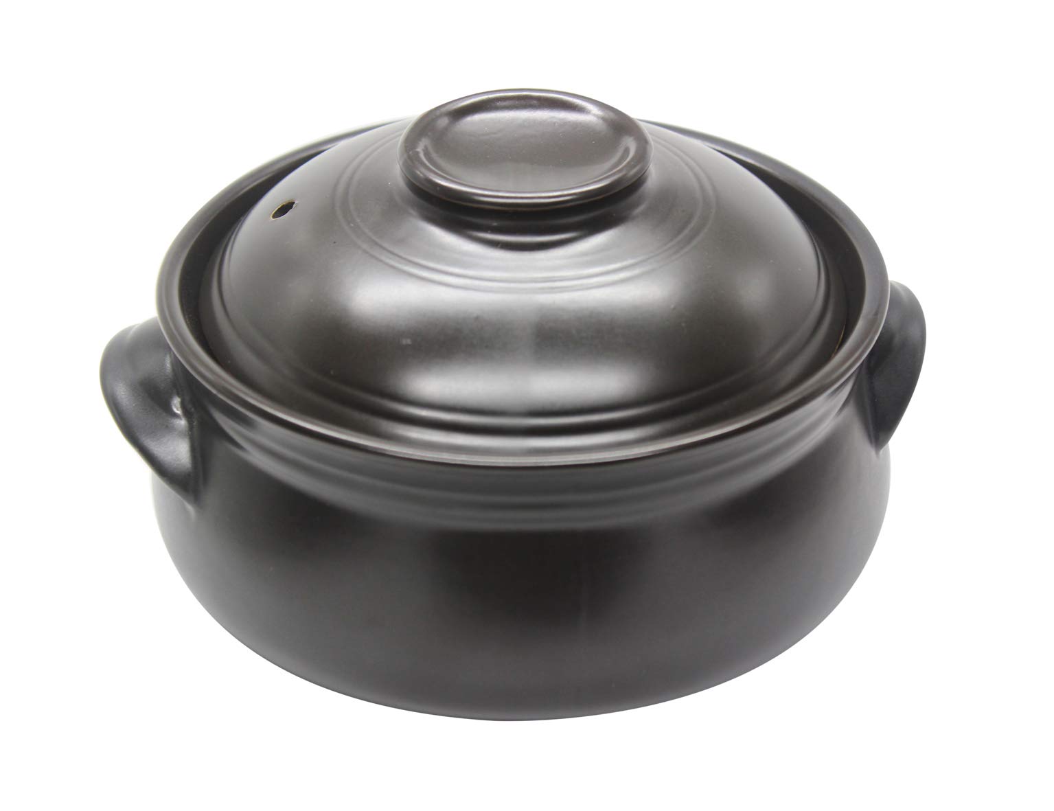 Premium Korean Ceramic Bowl with Lid - 8 Inch Stone Pot for Dolsot Bibimbap, Hot Pot, Soup & Stews | Microwave & Oven Safe Cooking Bowl for Asian Cuisine