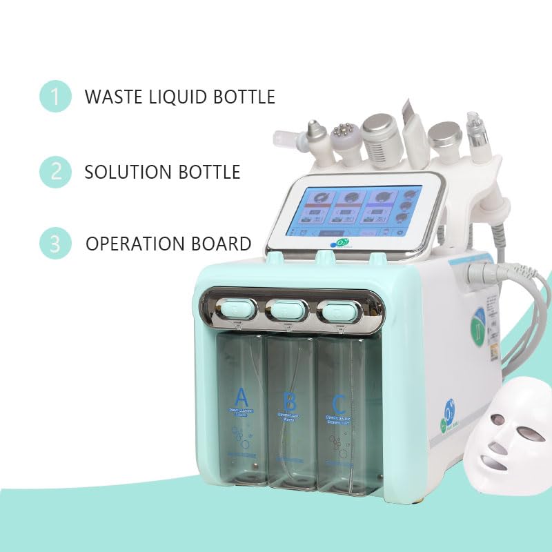 Professional Hydrafacial Machine for Spa - 7 Inch Touch Screen Facial Treatment Device for Skin Rejuvenation & Hydration | Perfect for Spa, Salon & At-Home Skincare