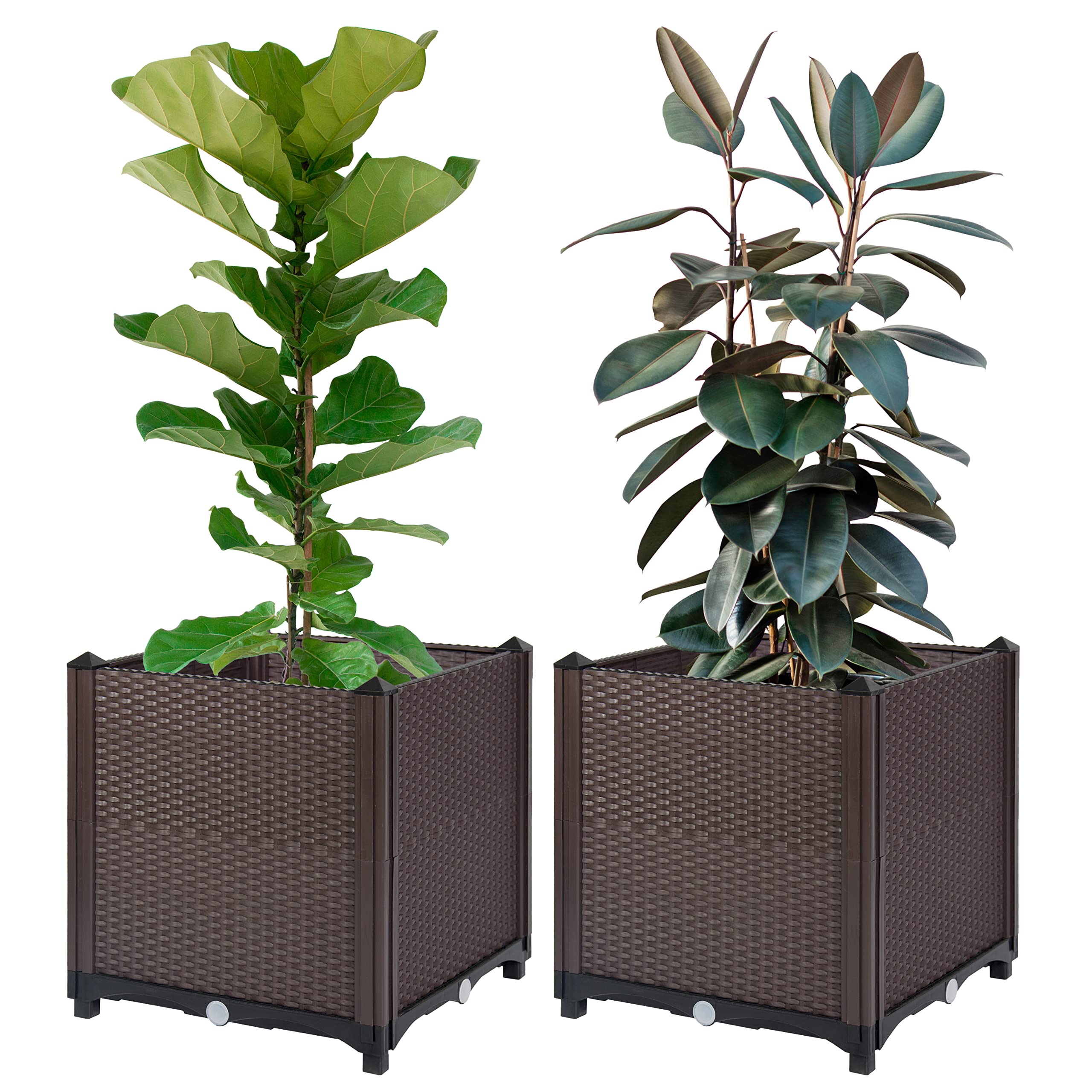 D'vine Dev Raised Garden Bed Planter - Elevated Outdoor Standing Planter Box with Drainage for Vegetables, Flowers, Herbs | Gardening Kit for Patio, Balcony & Backyard (Model RGB-4)