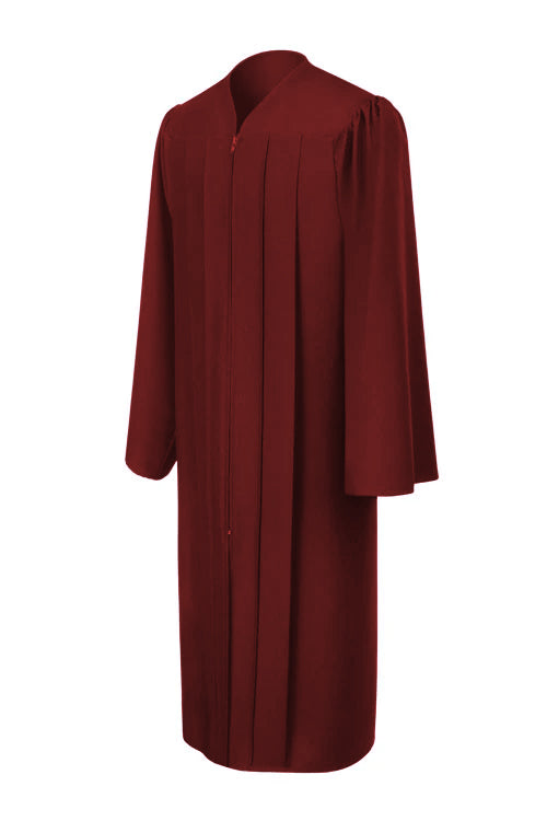 Matte Burgundy Graduation Gown for Bachelor's Degree - College & University Ceremony Attire - Perfect for Graduation Photos & Commencement Events