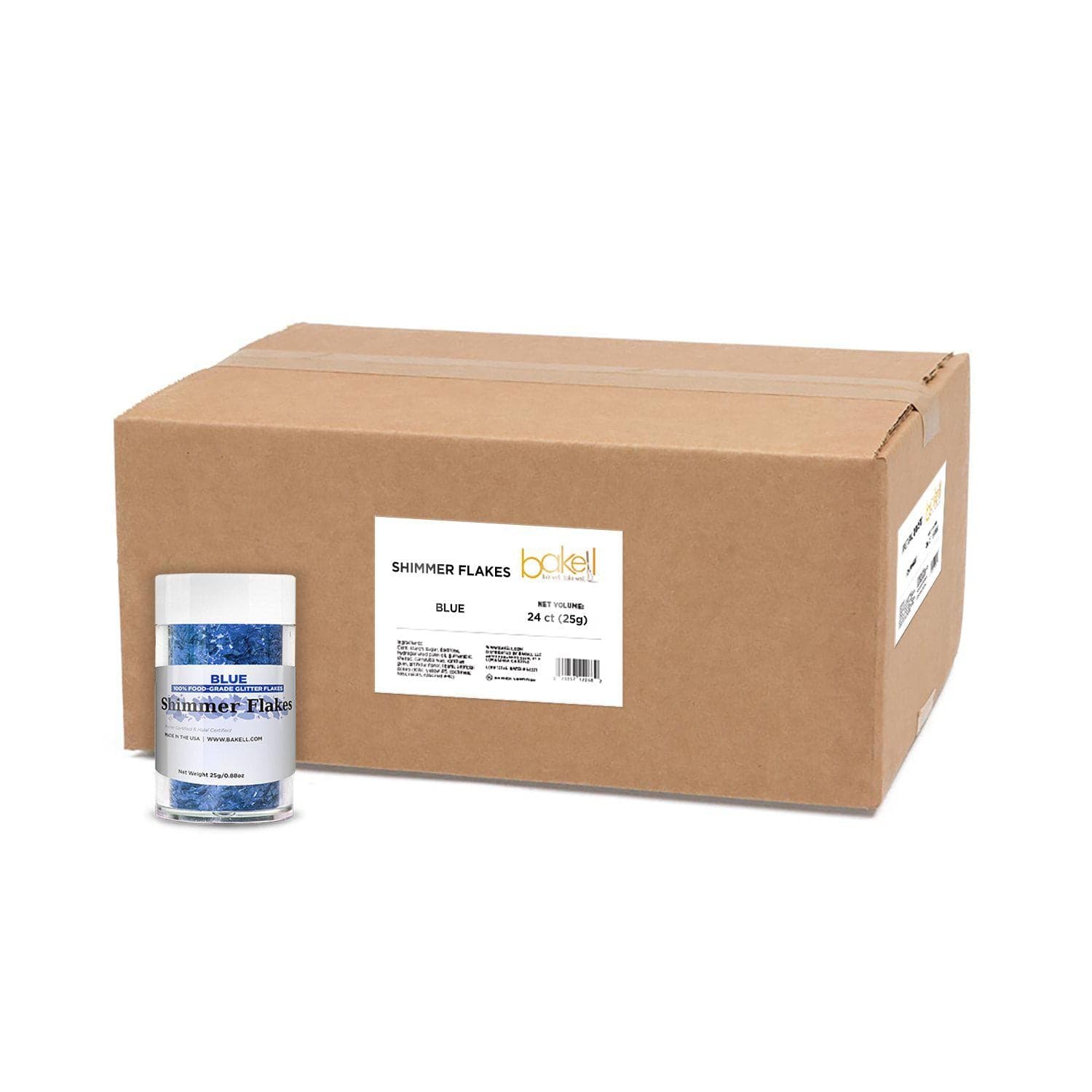 Premium Blue Edible Glitter Flakes for Baking & Cake Decorating - Bulk Wholesale - Perfect for Cupcakes, Cookies, Desserts & DIY Crafts