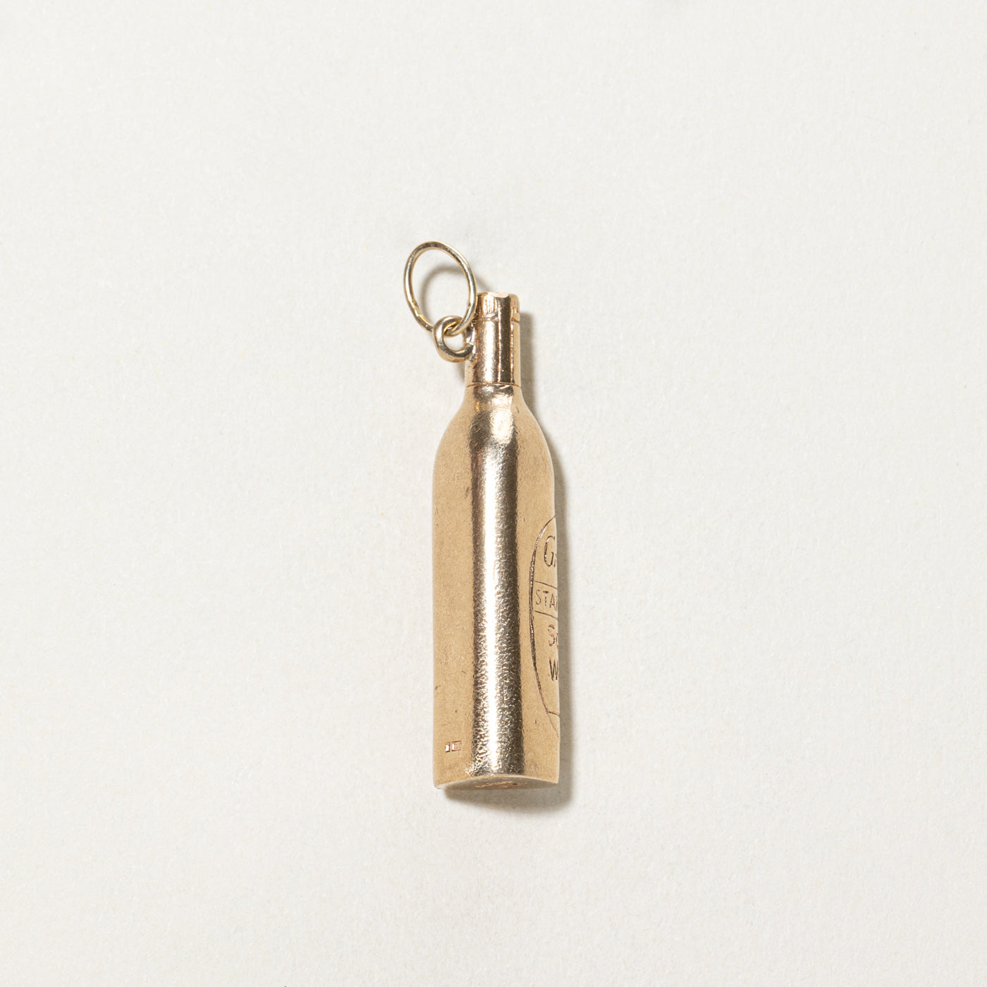 Vintage 1969 Birmingham 9K Yellow Gold Whiskey Charm Pendant - Perfect for Whiskey Lovers, Jewelry Collectors & Gift Giving