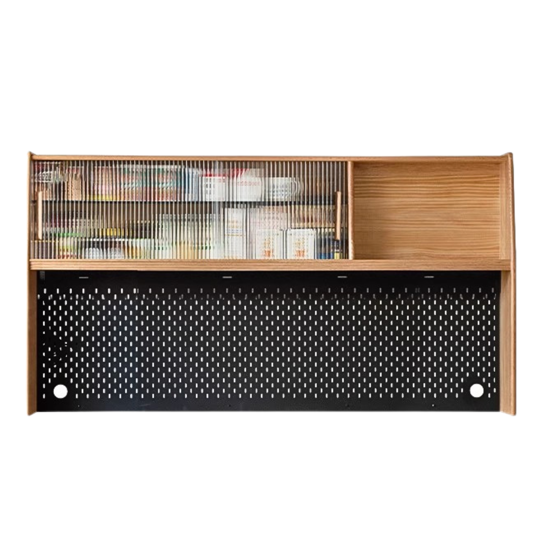 Solid Oak Wood Locker - Multi-Functional Storage Cabinet with Shelves & Drawers - Perfect for Entryway, Bedroom, or Office Organization