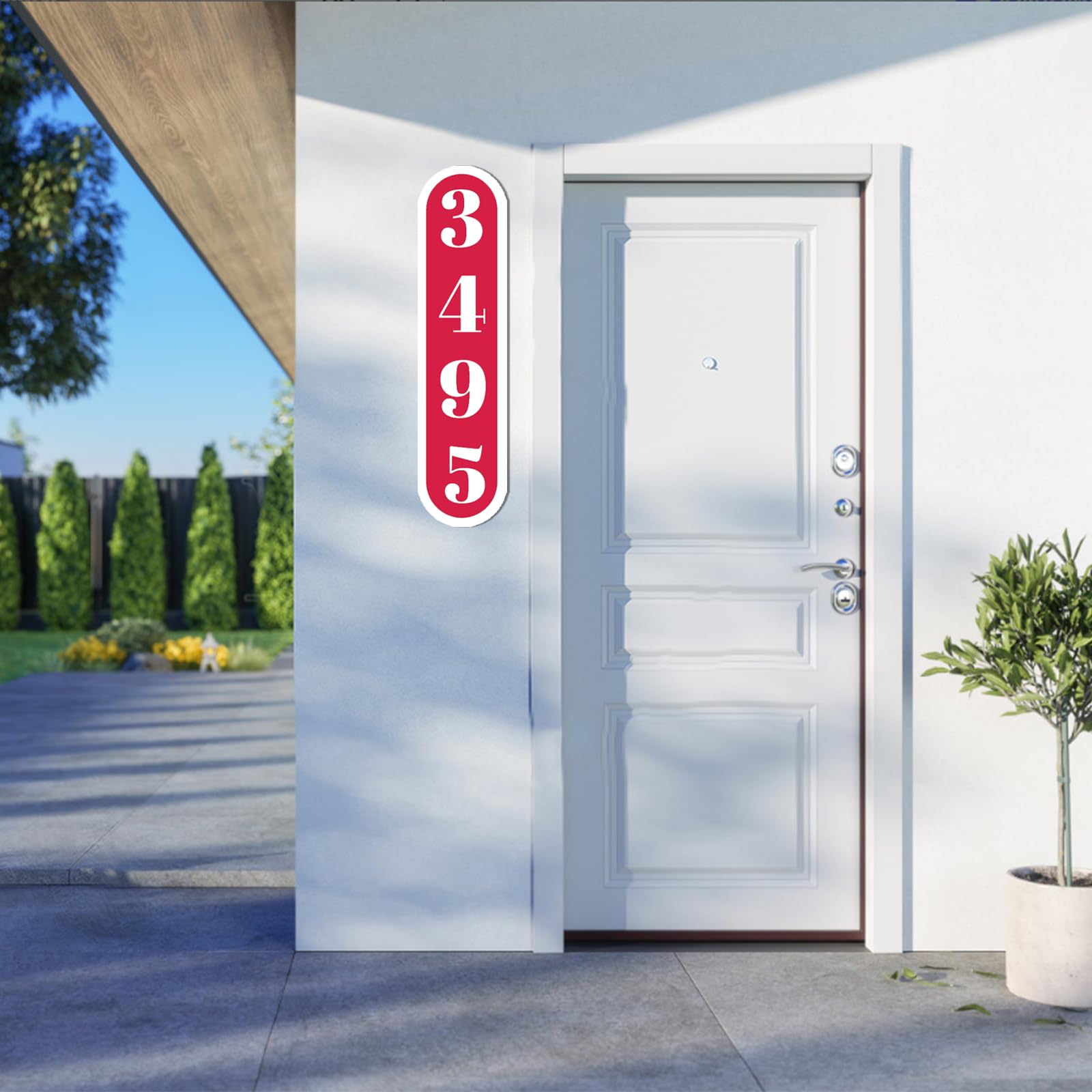 Custom Aluminum Reflective Address Plaque - Personalized Horizontal House Number Sign for Outdoor Use | Durable Mailbox, Door & Street Address Plaque for Enhanced Visibility at Night