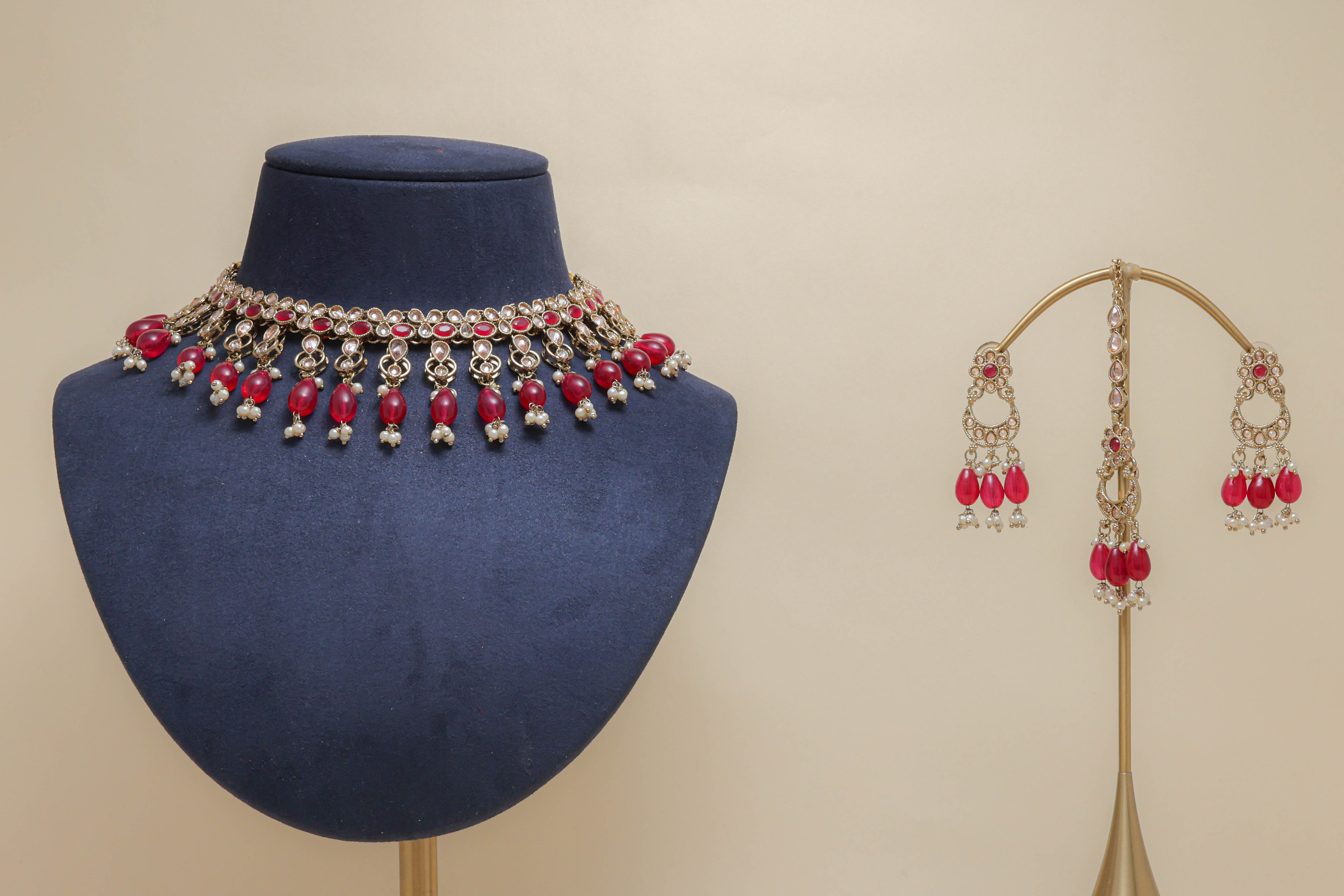 Tanya Polki Full Set Jewelry | Elegant Indian Bridal Necklace & Earrings Set for Weddings & Special Occasions