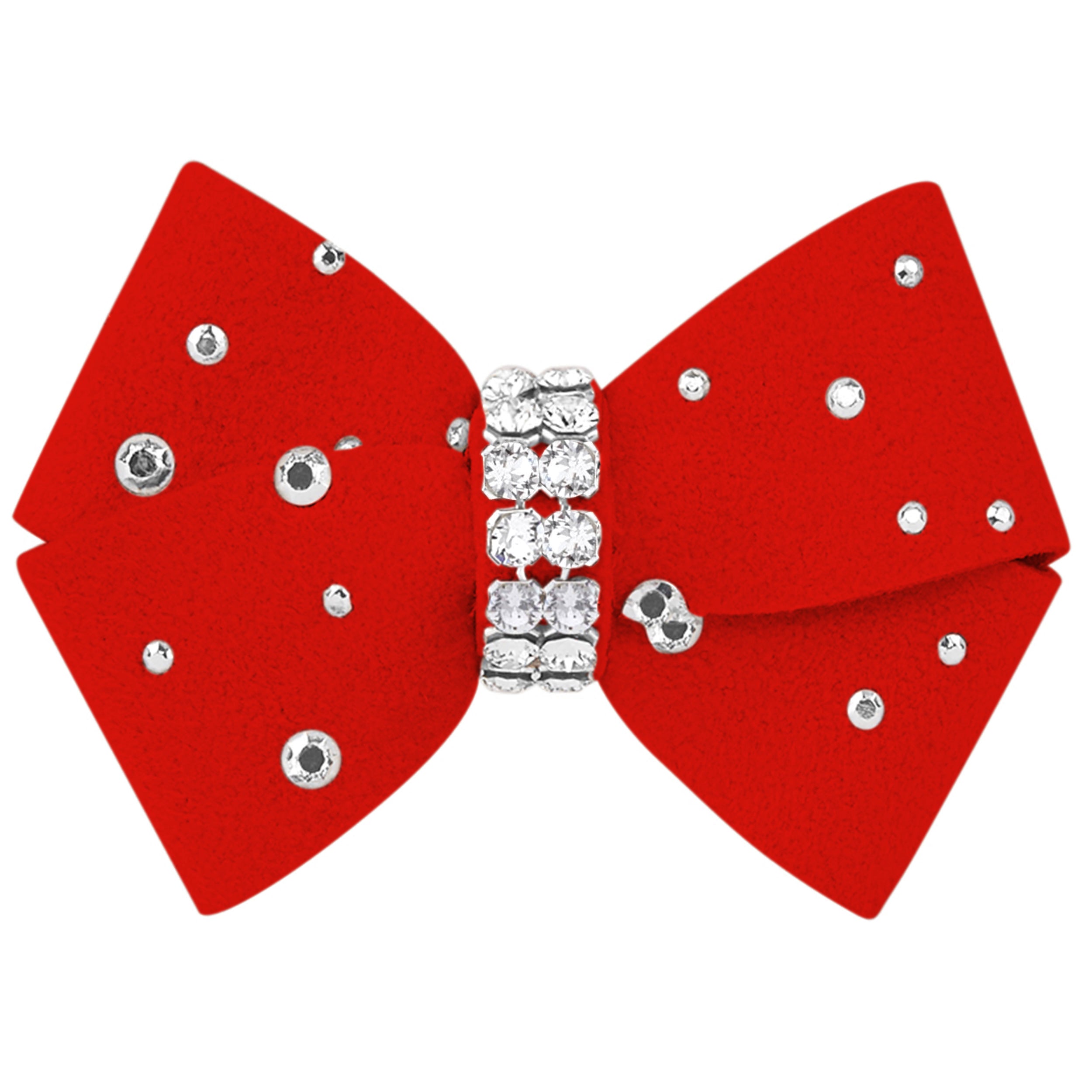 Elegant Nouveau Bow Hair Clip with Silver Stardust - Perfect for Weddings, Parties & Special Occasions