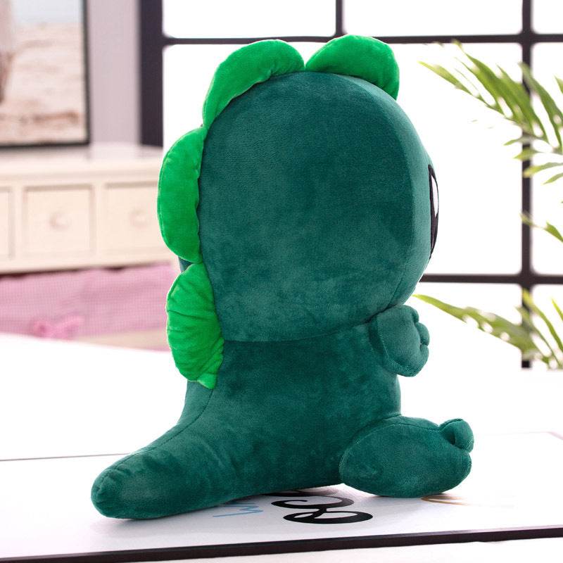 Cute Green Stuffed Dinosaur Plush Toy - Soft & Huggable Kawaii Dino Pillow for Kids Room Decor, Birthday Gifts & Anime Lovers