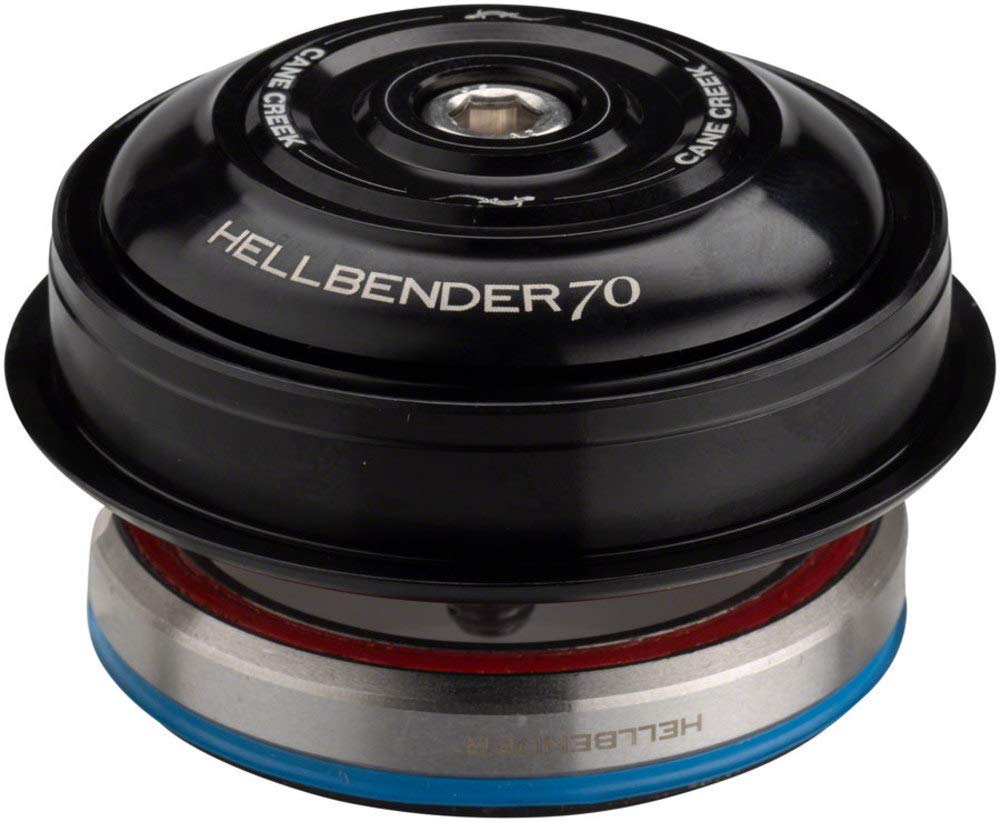 Cane Creek Hellbender 70 Zerostack Headset Complete - ZS44/28.6/H8 ZS56/40 BAA118K | Premium Bicycle Headset for Mountain & Road Bikes | Smooth Steering & Durability for Trail Riding & Commuting
