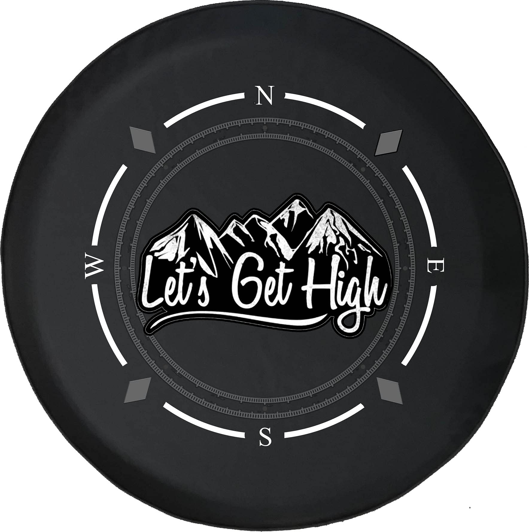 Premium American Unlimited Spare Tire Cover with Compass Design - Universal Fit for SUVs, Trailers, RVs & Most Vehicles | Durable Off-Road Accessory for Mountain Adventures & Camping Trips