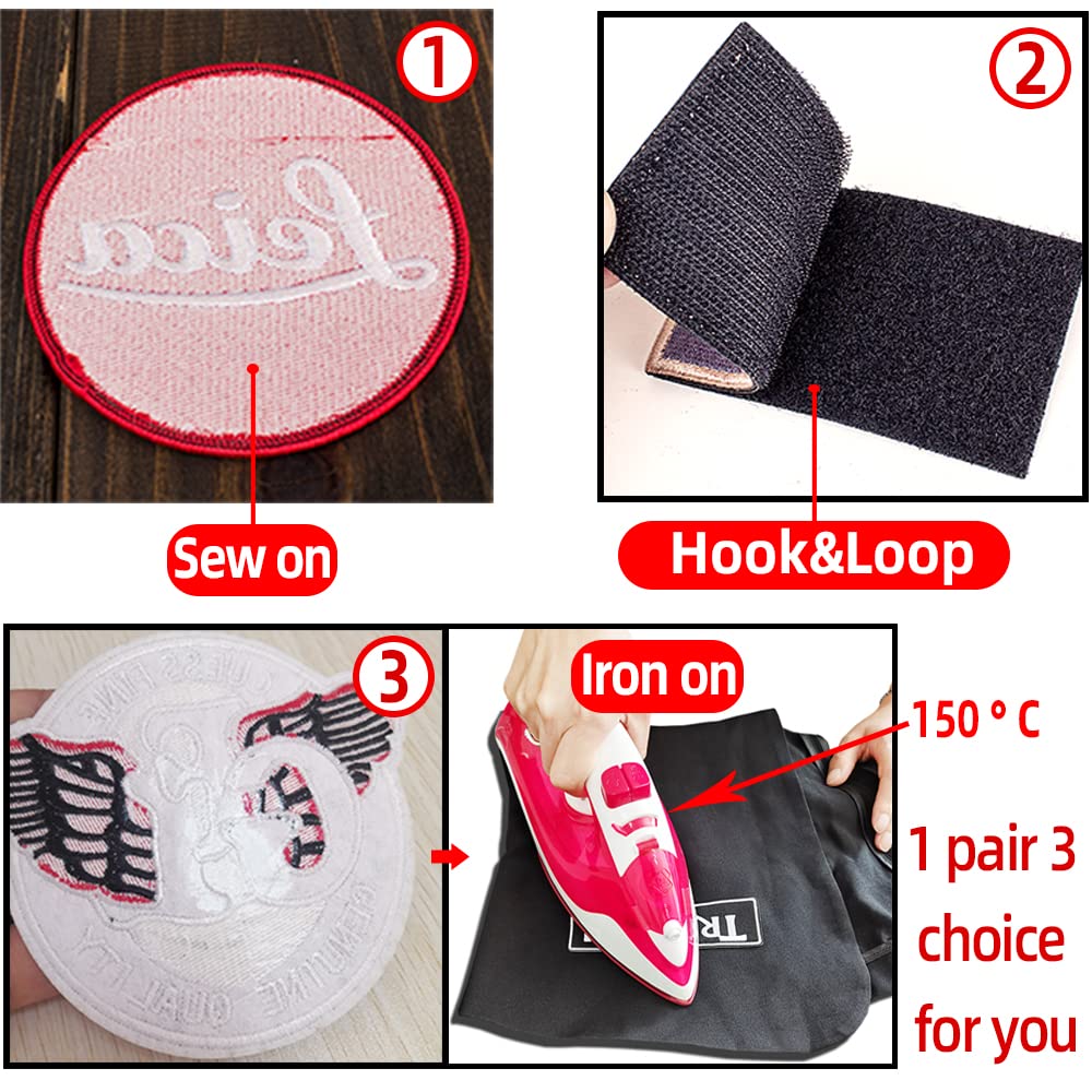 Custom Embroidery Patches - Personalized Morale Patches with Hook & Loop, Sew On or Iron On Options - Any Size & Logo Customizable - Perfect for Military, Police, Firefighter Uniforms & DIY Crafts