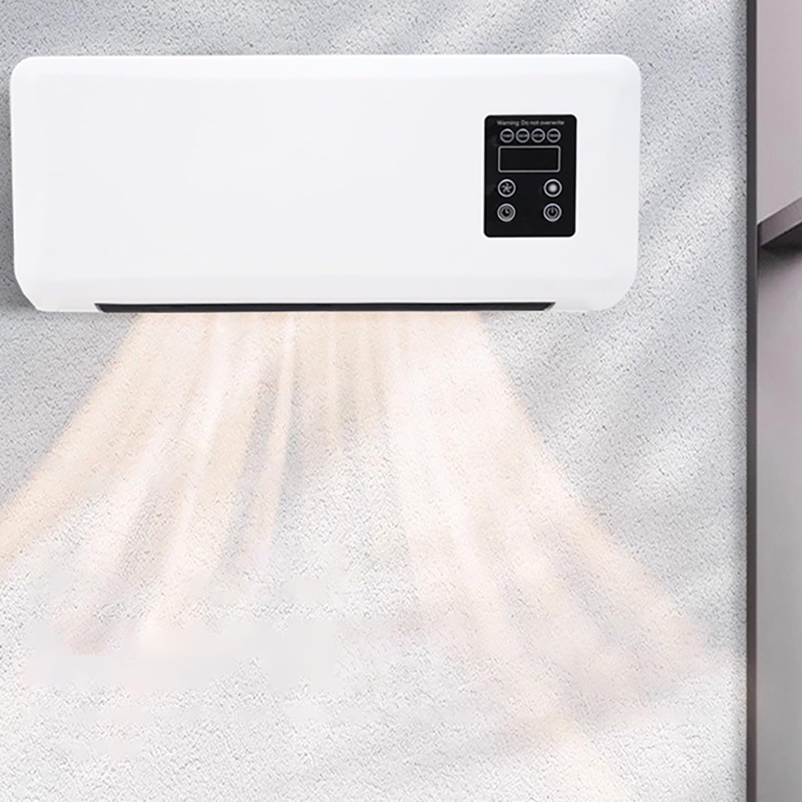 2024 Smart 2-in-1 Portable Mini Split AC/Heating System - Wall Mount Air Conditioner Fan & Heater Combo with Digital Display & Remote Control - Perfect for Home, Office, Bedroom & Small Spaces (Color A) - Stay Cool in Summer & Warm in Winter