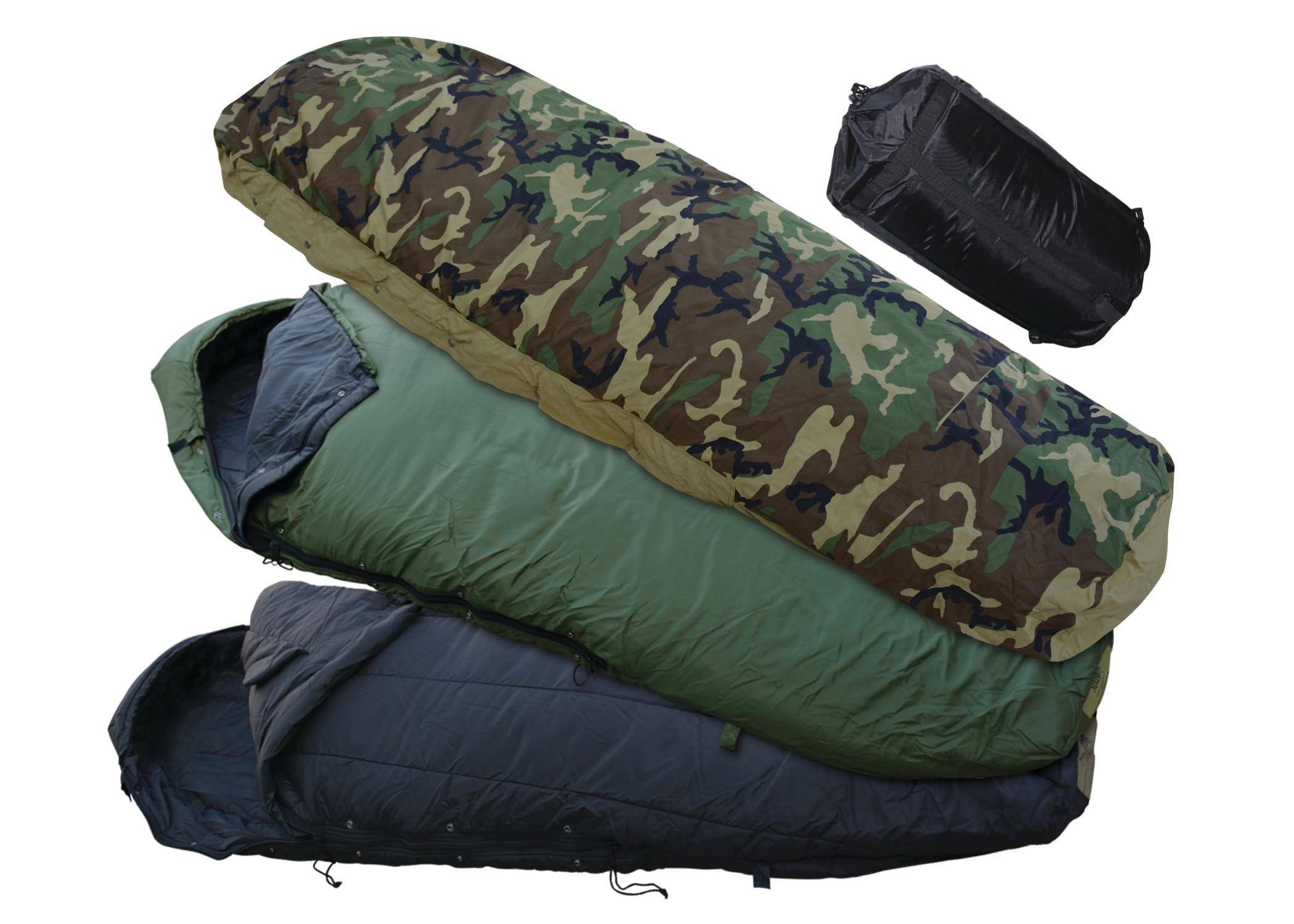 Military Style 4-Piece ECWS -15°F Extreme Cold Weather Sleeping Bag System for Camping, Hiking & Survival Gear - Tactical Outdoor Sleeping Solution