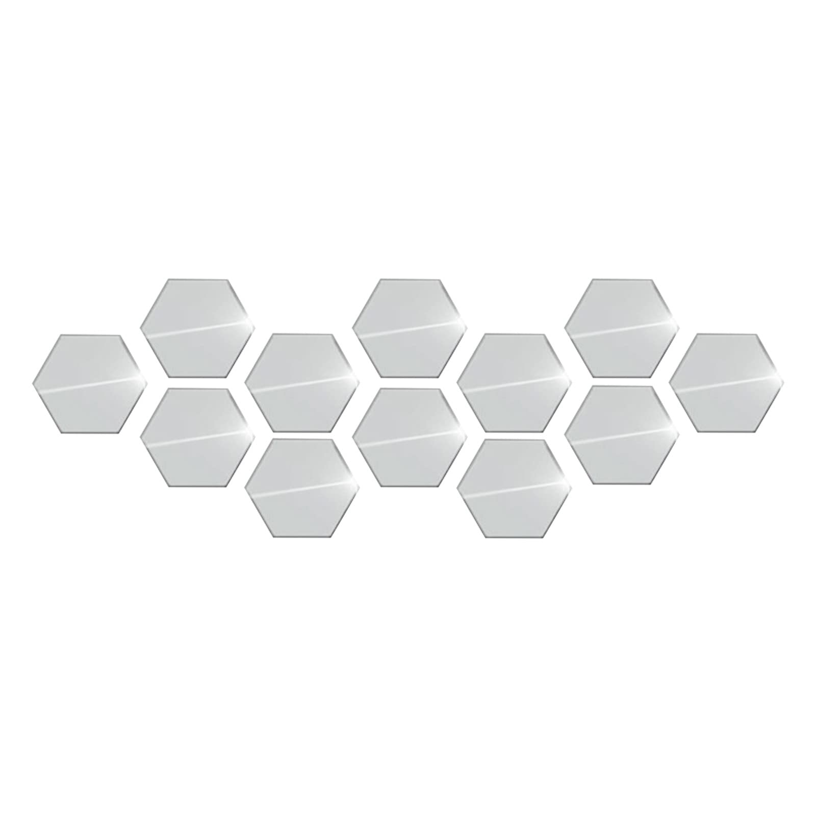 Hexagon Acrylic Mirror Wall Stickers - DIY 3D Bedroom Decor for Women, Self-Adhesive Home Wall Art - Perfect for Girls' Room, Dorm, Nursery & Living Room Decoration