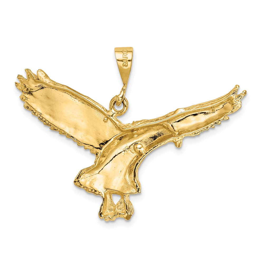 Gold Extra Large Flying Eagle Pendant Necklace - Model C2435 | Elegant Jewelry for Men & Women | Perfect for Gifts, Parties, and Special Occasions