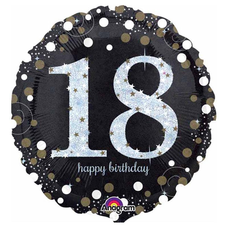 18th Birthday Sparkling Foil Balloon - 18 Inch Large Party Decoration for Birthdays, Anniversaries & Celebrations