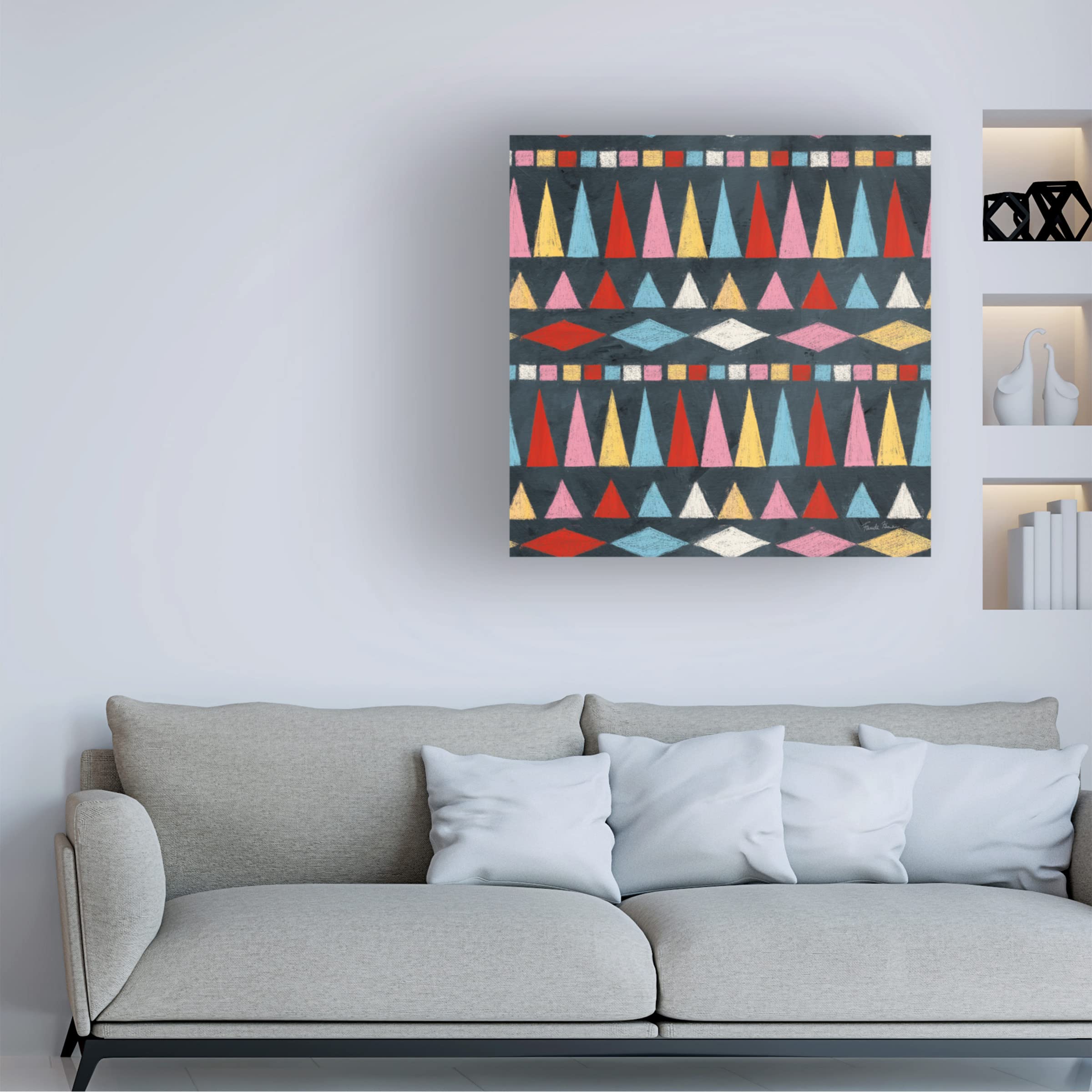 Sweet Dreams Bunny VI Canvas Wall Art by Becky Thorns - Nursery Decor, Kids Room Painting, Baby Shower Gift, Living Room Wall Decor