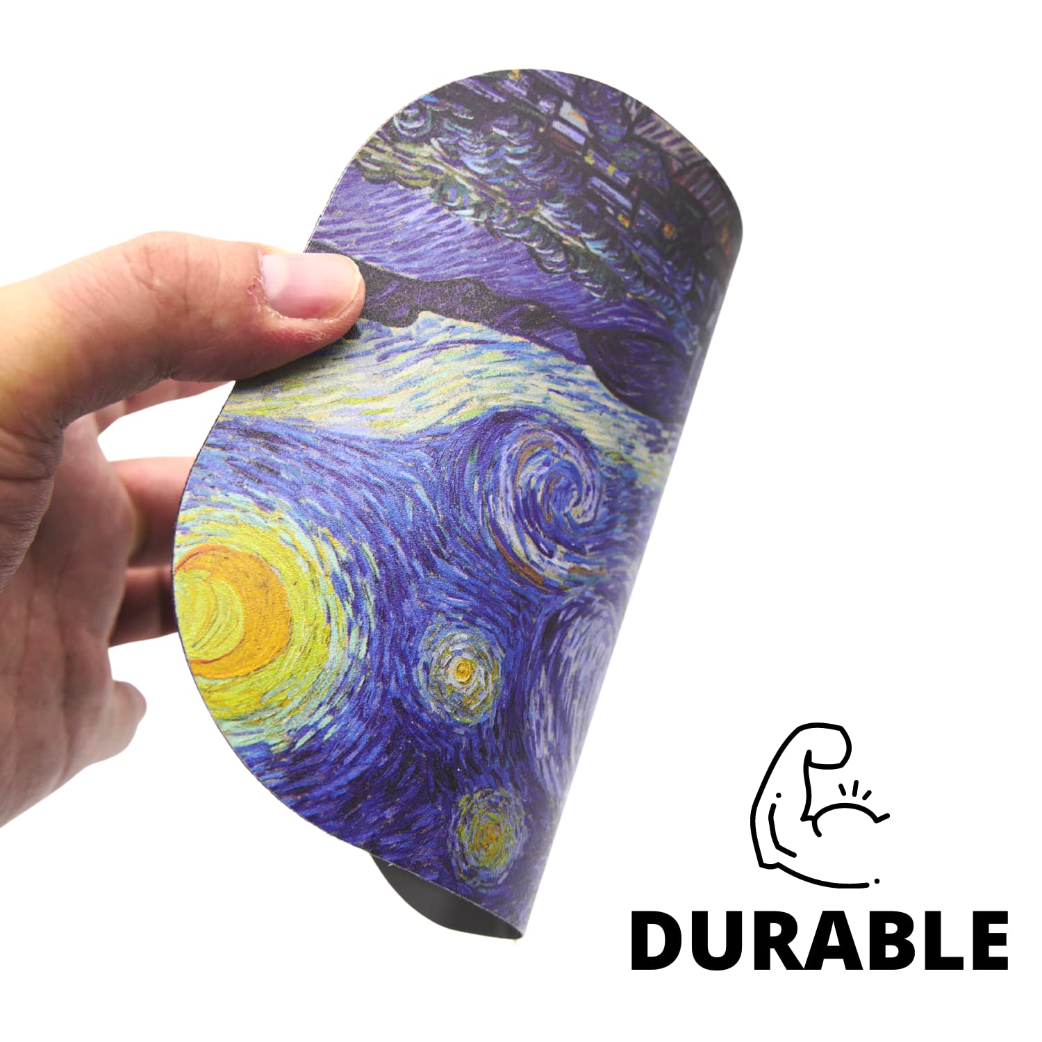 Van Gogh Starry Night Rolling Tray Set - 5 Piece Magnetic Lid Metal Tray (7