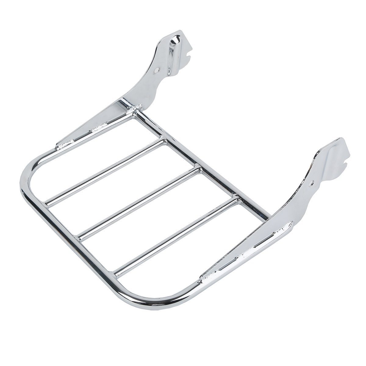 Green-L Chrome Detachable Sissy Bar Backrest Pad with Luggage Rack for Harley Road King 1997-2008 | Comfortable Motorcycle Passenger Seat Cushion | Perfect for Long Rides & Touring