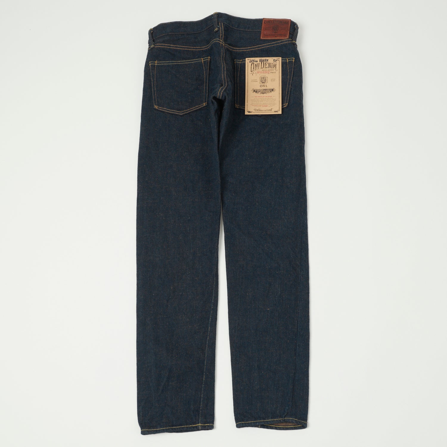 ONI 622ZR KAKBR Secret Denim Relaxed Tapered Jeans for Men - Premium Japanese Selvedge Denim, One Wash Comfort Fit - Perfect for Casual Wear, Street Style & Everyday Outfits