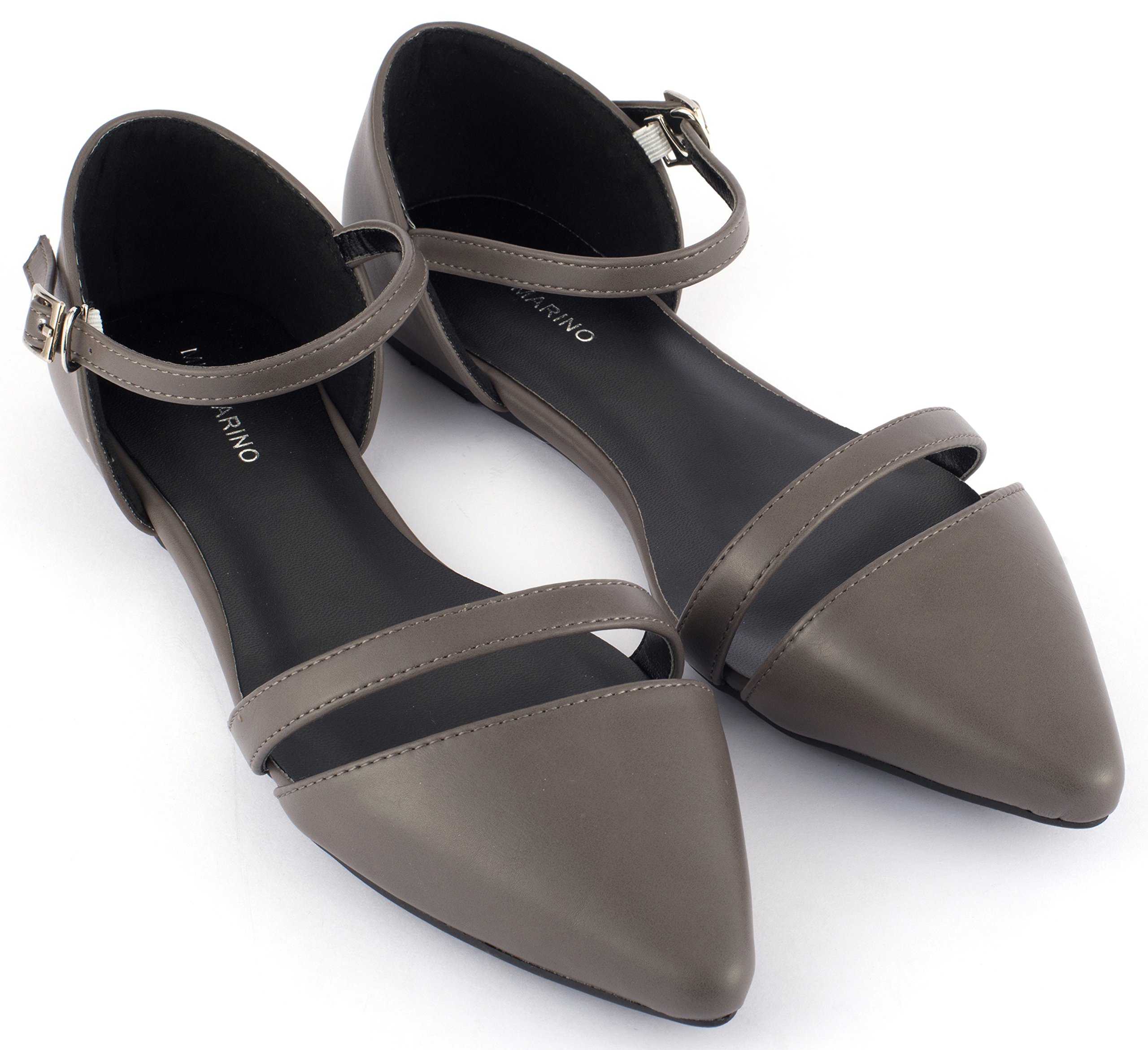 Mio Marino Women's Pointed Toe Ballet Flats - Comfortable Dress Shoes for Work & Evening Wear | Elegant Slip-On Shoes for Office, Wedding & Special Occasions