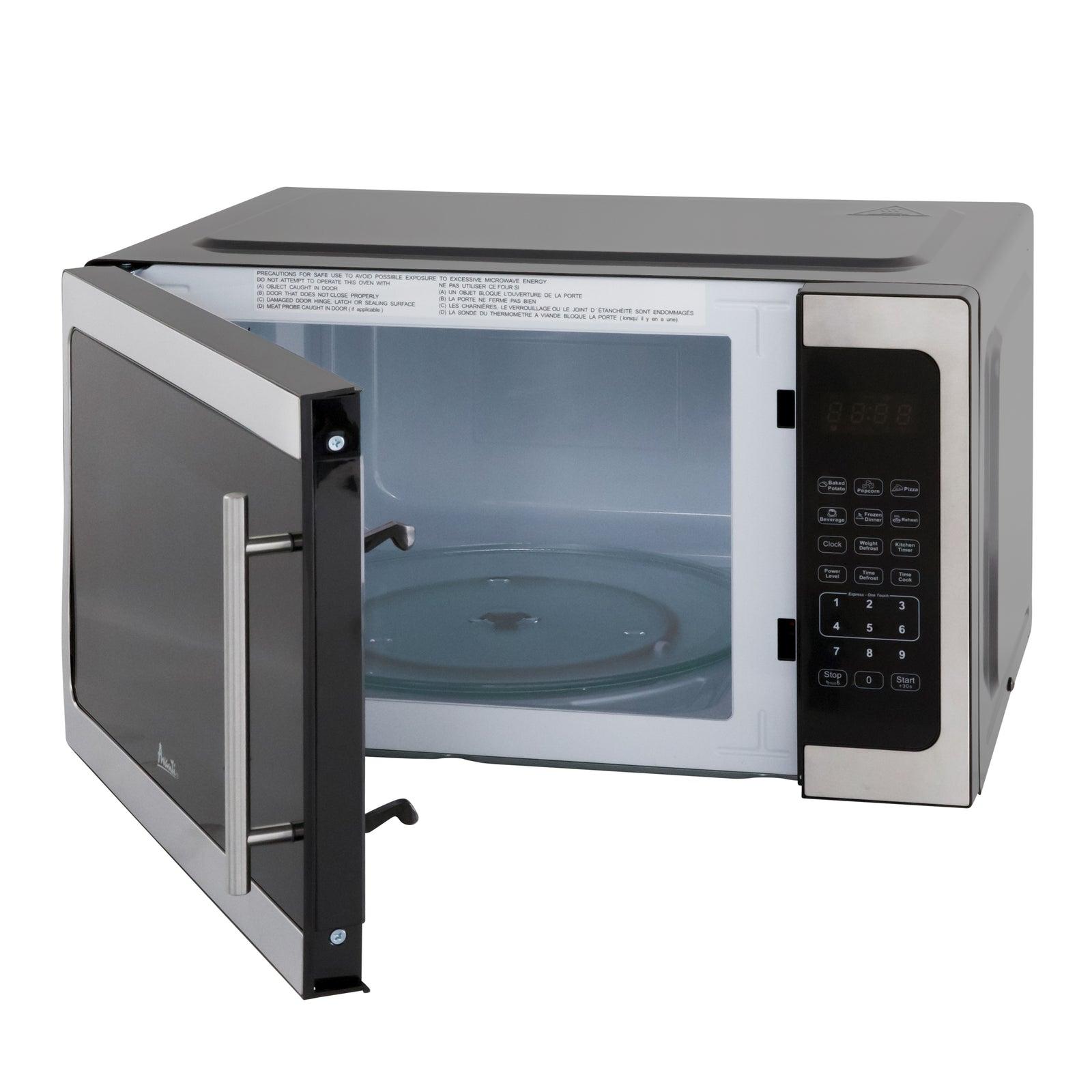 Avanti MT150V3S 1.5 Cu. Ft. Stainless Steel Countertop Microwave Oven - Perfect for Small Kitchens, Dorms & Offices