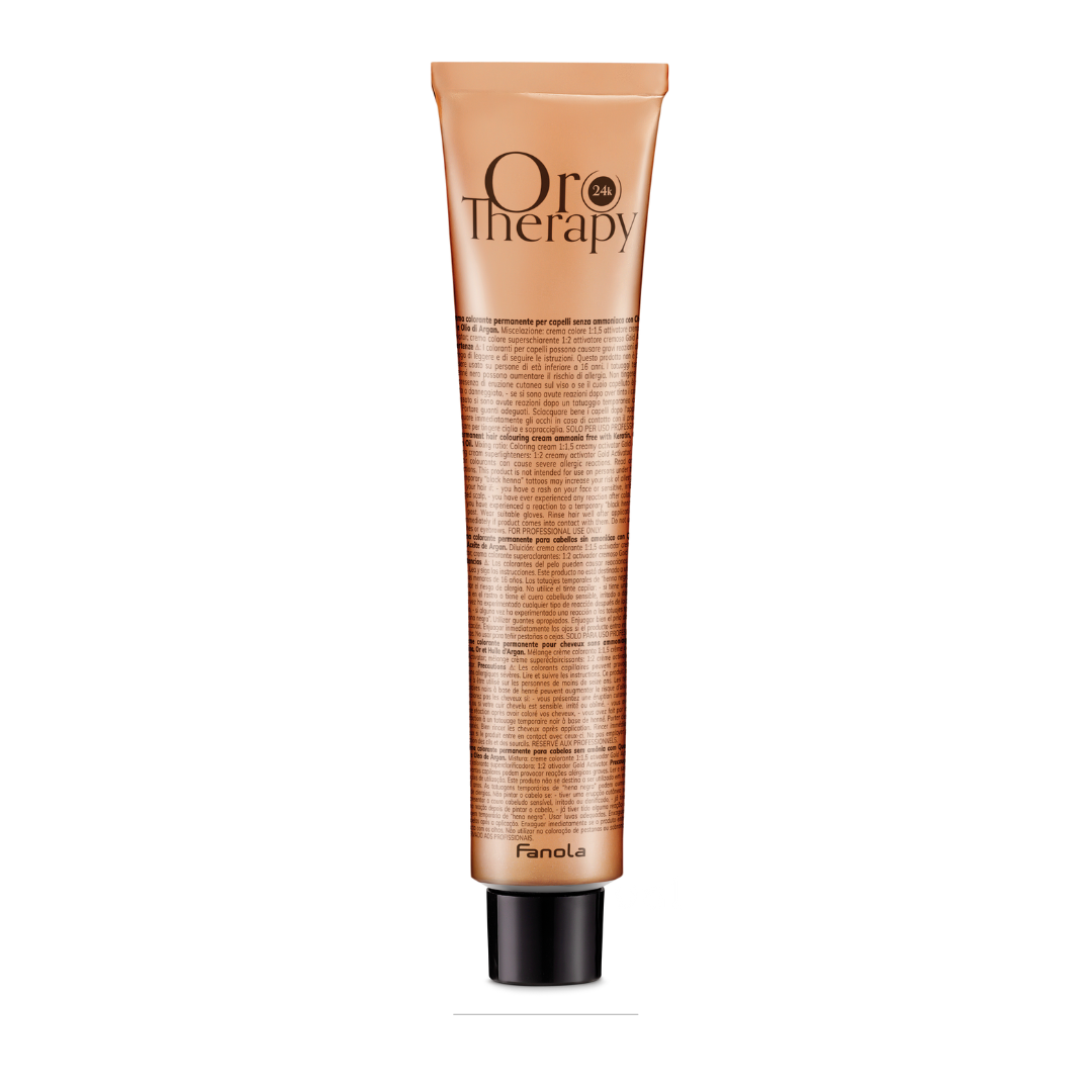 Fanola Oro Therapy Colour Keratin Golden 7.3 100ml - Professional Hair Treatment for Blonde & Highlighted Hair | Salon-Quality Repair & Shine for Damaged Hair | Perfect for Home & Salon Use