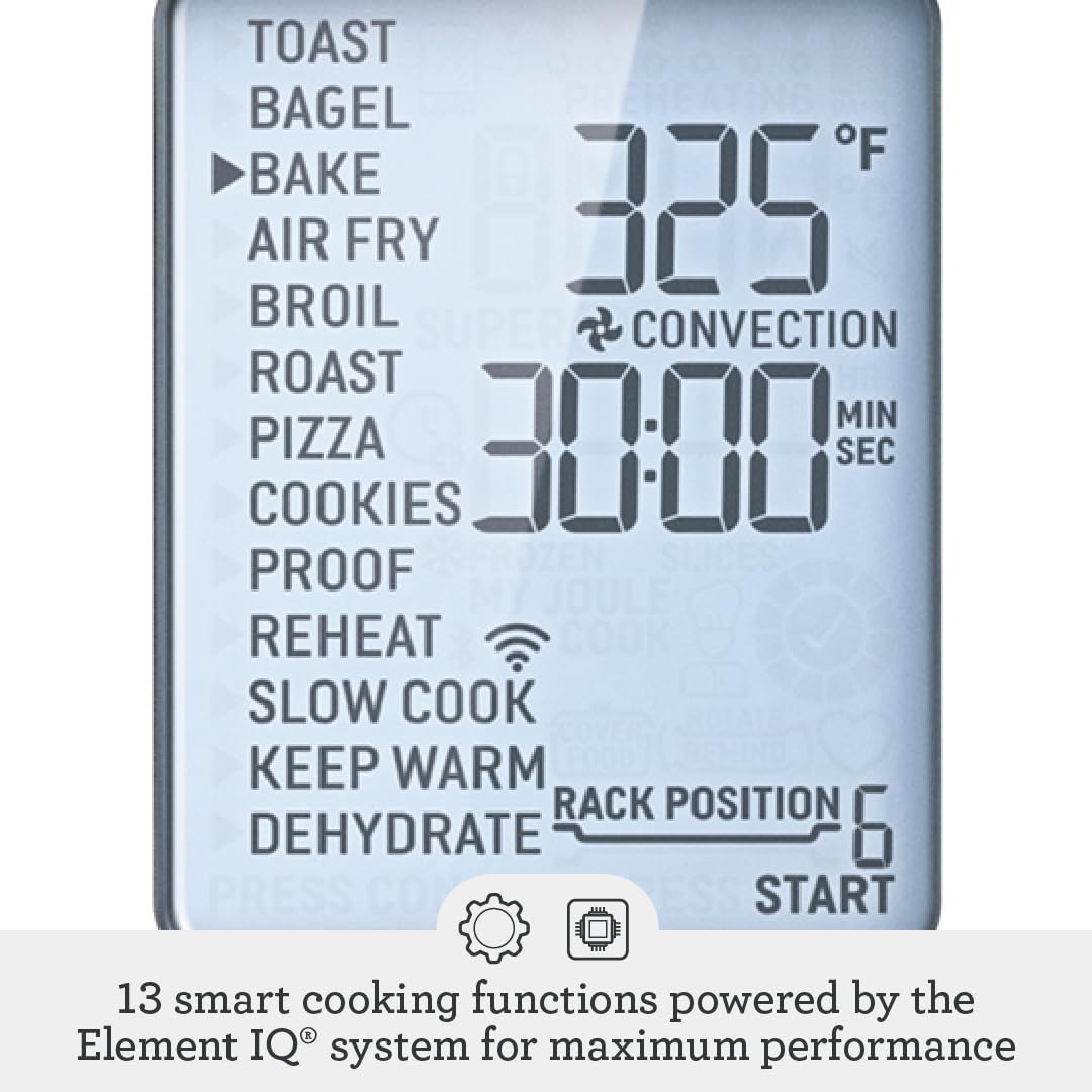 Breville BOV950BSS Joule Smart Oven Air Fryer Pro Countertop Convection Oven with 13 Cooking Functions - Brushed Stainless Steel - Perfect for Baking, Roasting, Air Frying & Reheating Meals in Small Kitchens