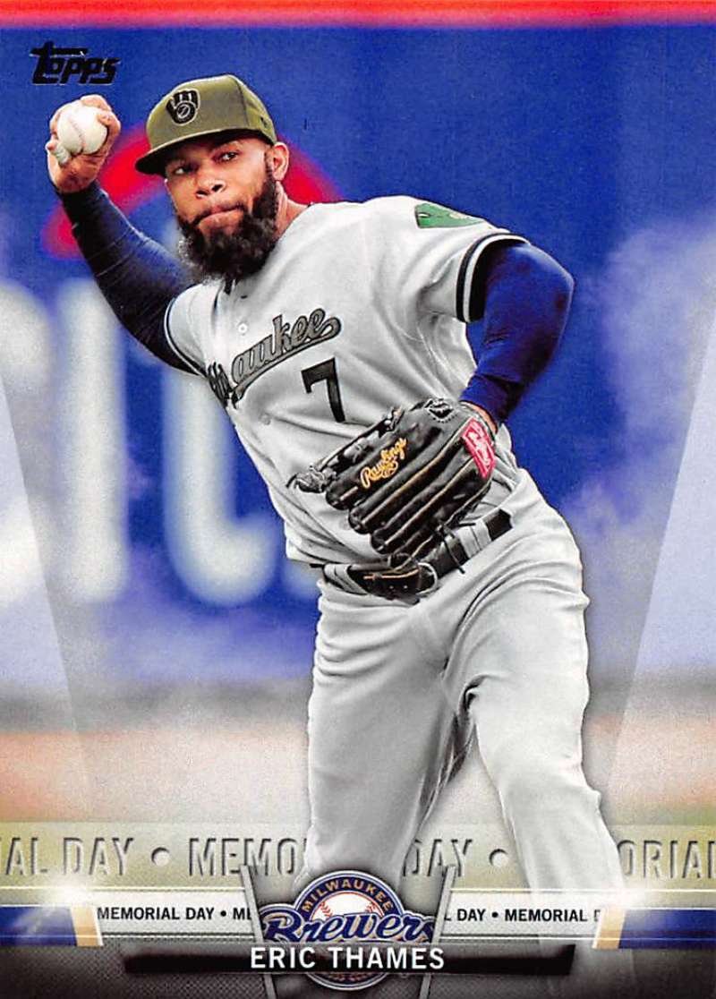 2018 Topps Salute #TS-49 Eric Thames Milwaukee Brewers Baseball Card - Perfect for Collectors, Sports Memorabilia Fans & Baseball Enthusiasts