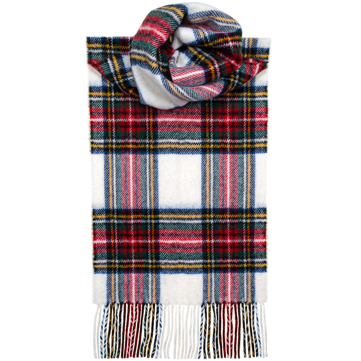 Stewart Dress Modern Tartan Scarf - Premium Wool Plaid Wrap for Women & Men - Perfect for Fall, Winter & Holiday Outfits