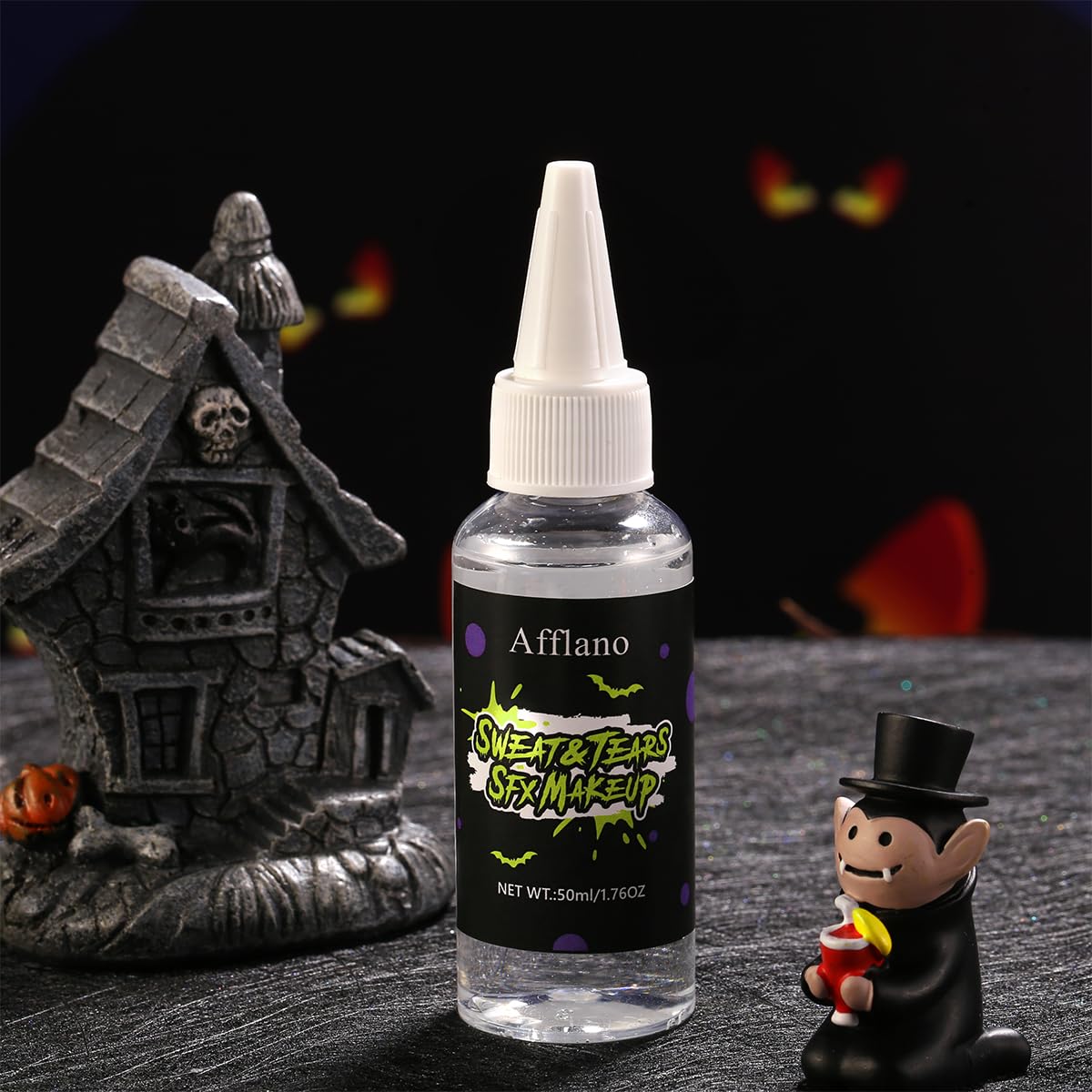 **Realistic Fake Sweat & Tears SFX Makeup Kit – Hypoallergenic, Safe for Skin – Perfect for Halloween, Cosplay, Movies & Theatrical Effects**    *(Use Scenes: Ideal for horror films, Halloween costumes, cosplay events, theater performances, and special effects makeup artistry.)*