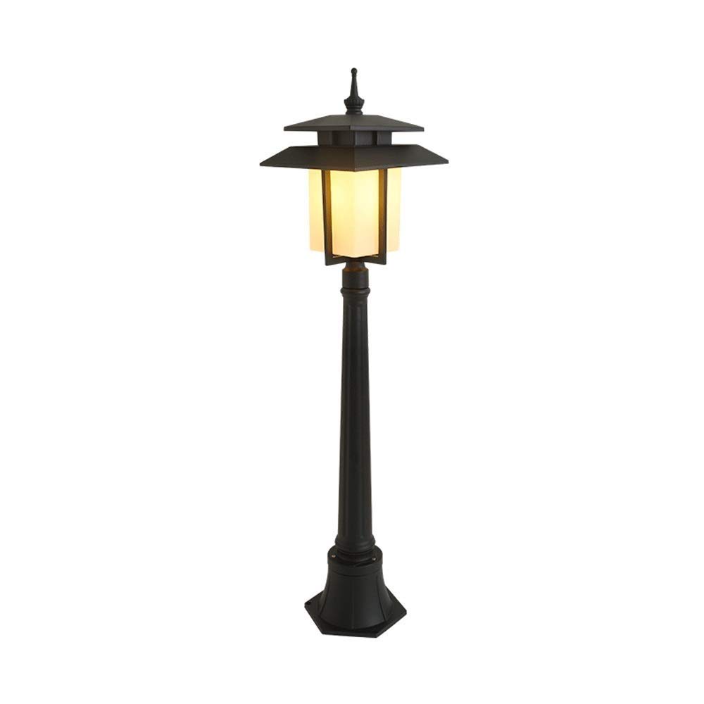Vintage Black E27 Outdoor Post Light - IP54 Waterproof Aluminum Garden Lamp for Courtyard, Lawn, and Villa Decoration | Perfect for Landscape Lighting and Pathway Illumination