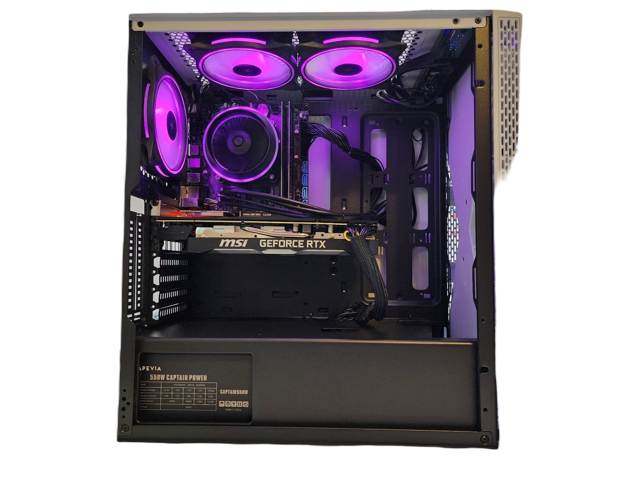 Custom Gaming PC Desktop Computer - Intel Core i5, NVIDIA GeForce RTX 4060, 1TB SSD, 16GB RAM, Blackwidow White H610 - Perfect for Esports, Streaming & High-Performance Gaming