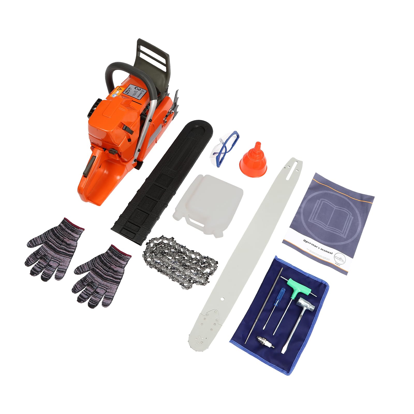 72CC Gas Chainsaw - 24 Inch Powerful 2-Cycle Gasoline Chainsaw for Wood Cutting, Tree Trimming & Yard Work | Professional Handheld Cordless Petrol Chainsaw for Forestry, Landscaping & Heavy Duty Garden Use