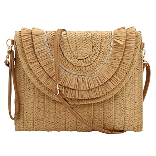 Raffia Fringed Khaki