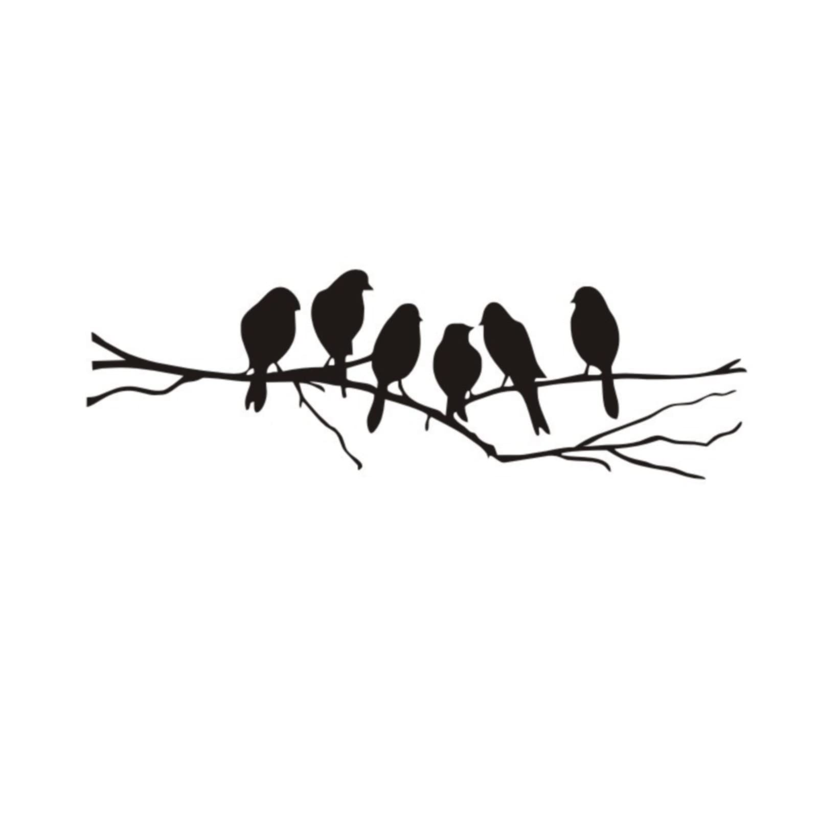 Halloween Stickers - Self Adhesive Dead Twigs & Birds Wall Decals - Peel and Stick Removable PVC Wall Art Decor - Perfect for Halloween Party, Home Decor, Mirror Tiles & Large Wall Decoration